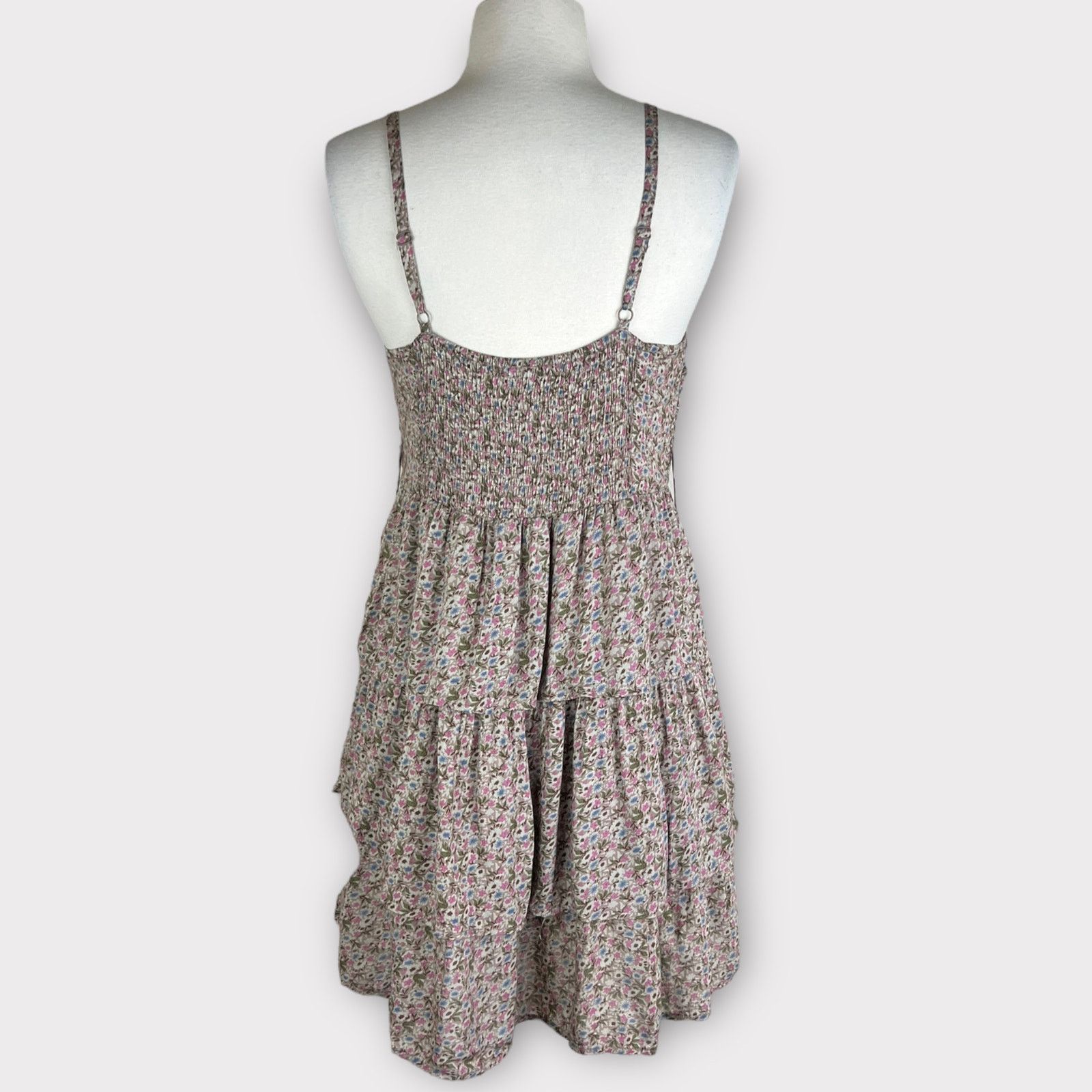 Vintage Mine... | Vintage Y2K Floral Tiered Ruffle Boho Dress Size S / US 4 / IT 40 - 3 Thumbnail