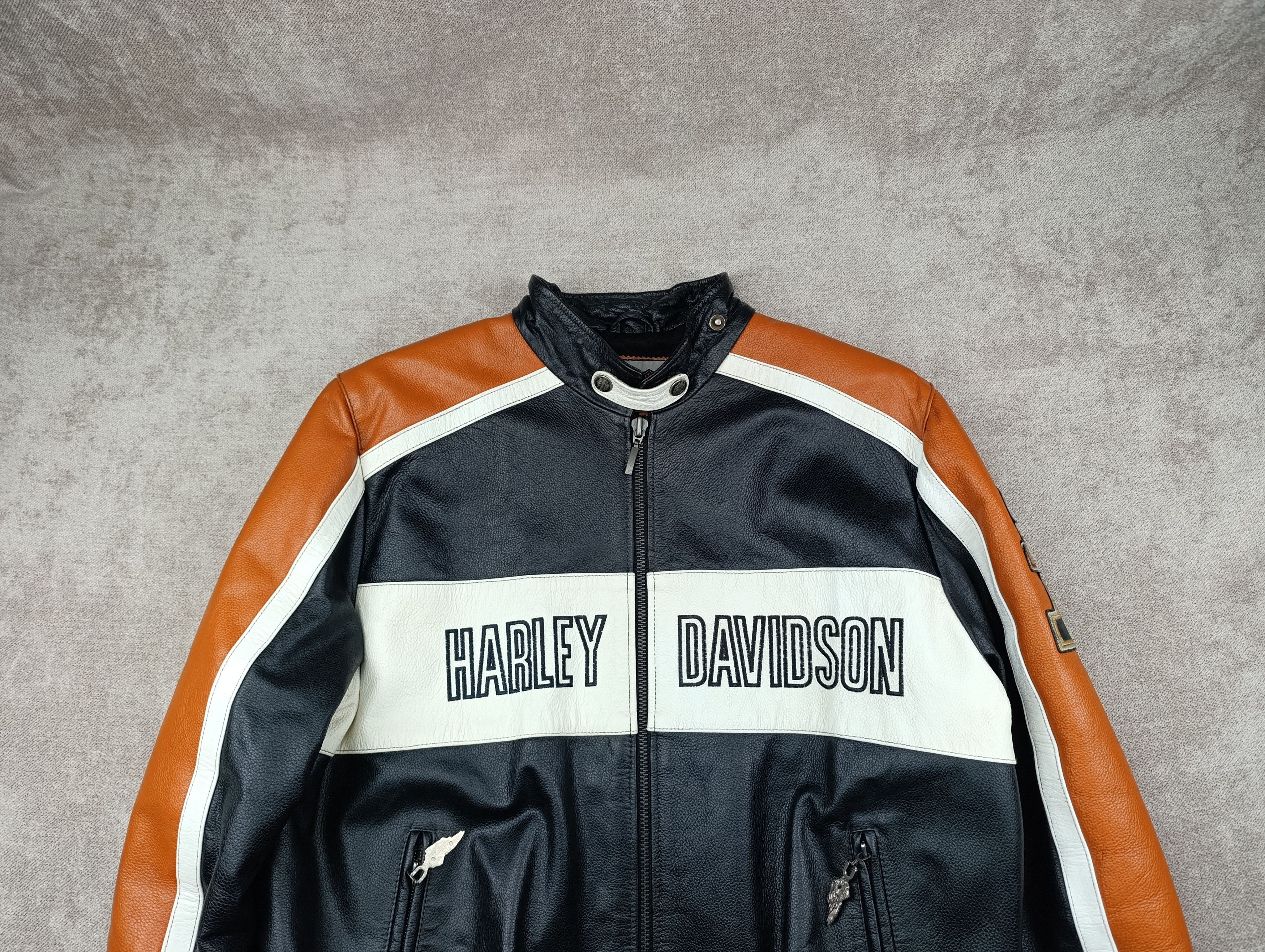 Harley Davidson Harley Davidson Mens Vintage Leather Biker Jacket Size US M / EU 48-50 / 2 - 3 Thumbnail