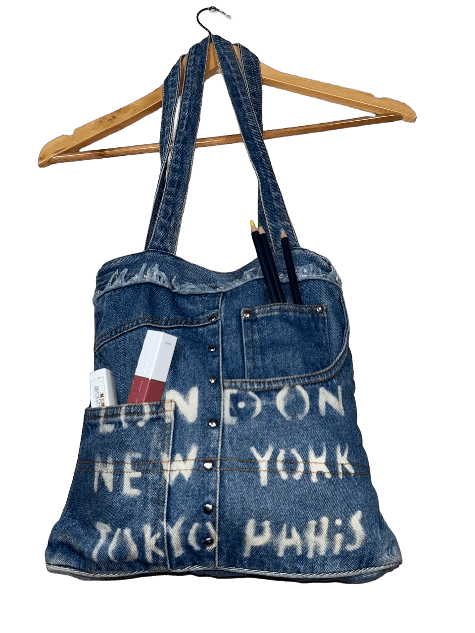 Hysteric Glamour Vintage 90s Y2K Shoulder Bag Distressed Denim Jean diesel Size ONE SIZE - 1 Thumbnail