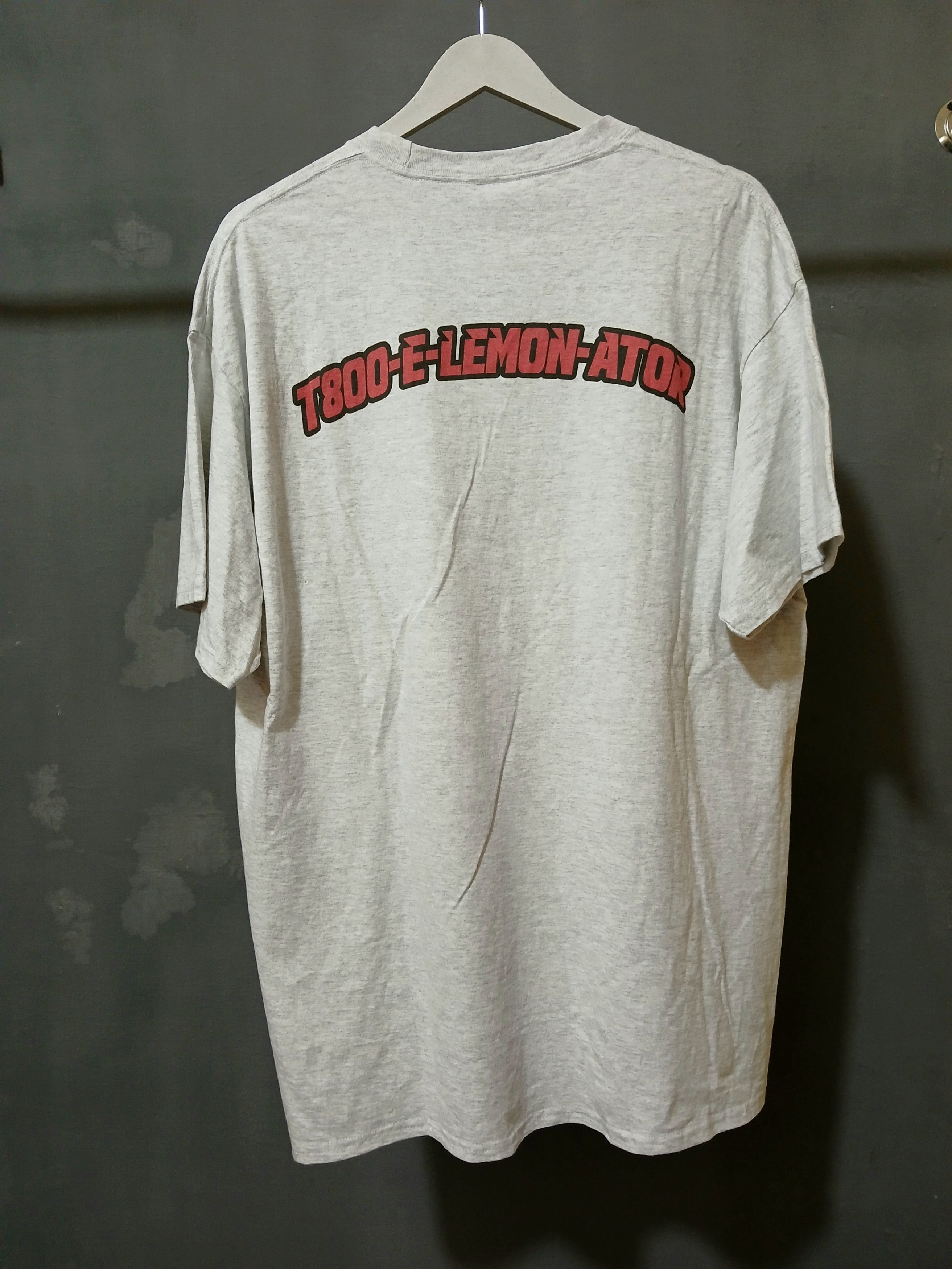 Vintage Vintage 00s Parody Terminator T800-E-LEMON-ATOR T-shirt Size US XL / EU 56 / 4 - 3 Thumbnail