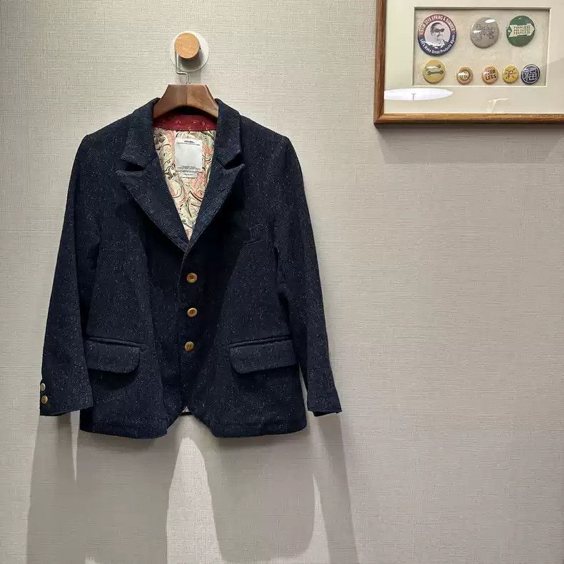 image of Visvim Granger Blazer 14Aw in Navy, Men's (Size Medium)