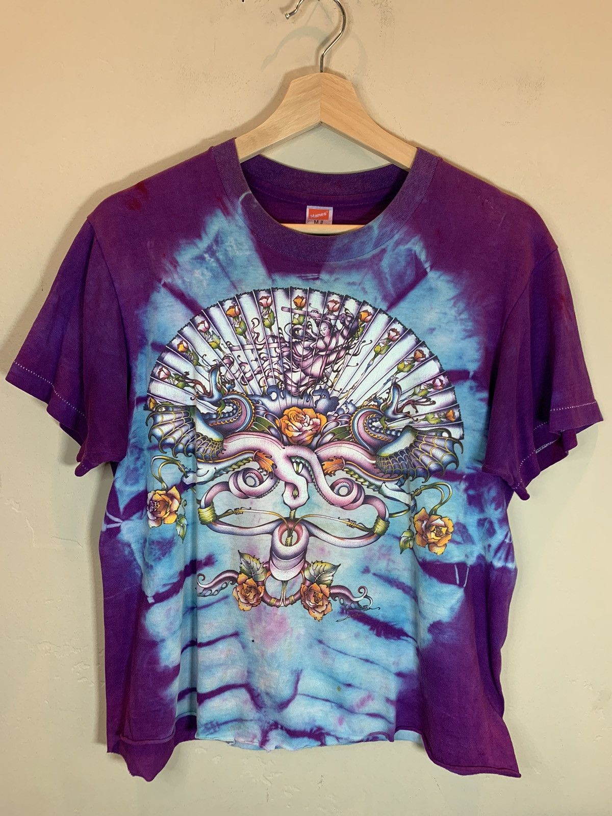 Vintage *RARE* Vintage 70’s Geisha Japan Dragonfly Chapman Art Shirt Size US M / EU 48-50 / 2 - 1 Thumbnail