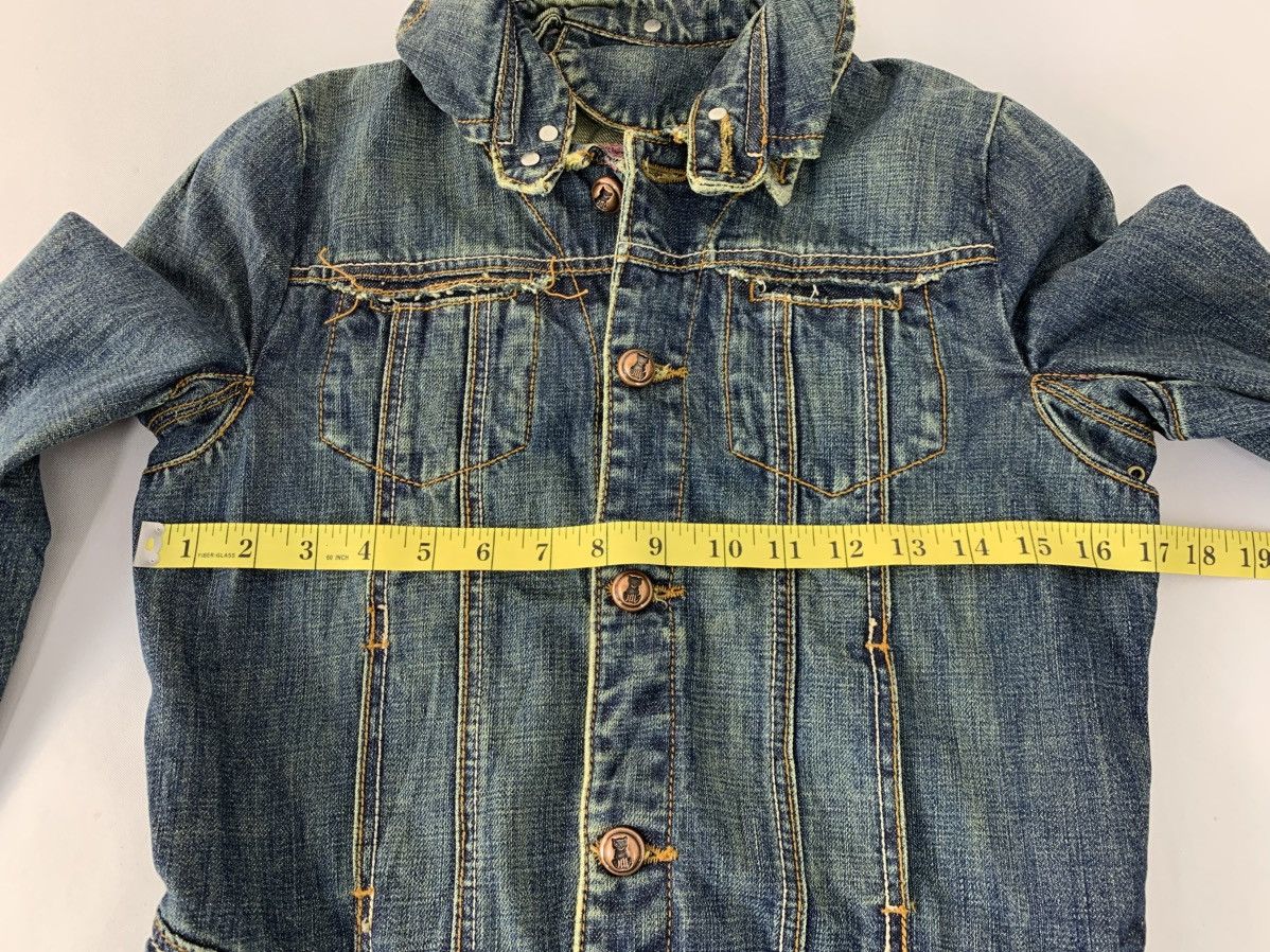 Jungles Finglacoote Japan Indigo Denim Biker Moto Jacket Size M / US 6-8 / IT 42-44 - 11 Thumbnail