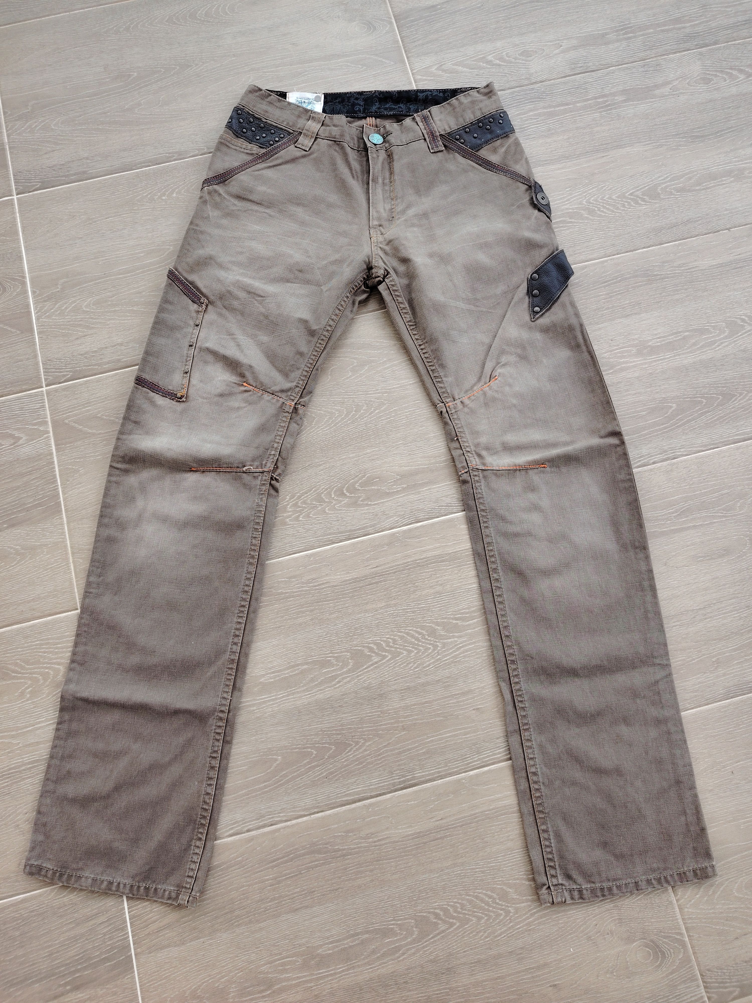 Japanese Brand Rare Japanese Twenty Works Studded Leather Jeans Pant Size US 30 / EU 46 - 1 Thumbnail