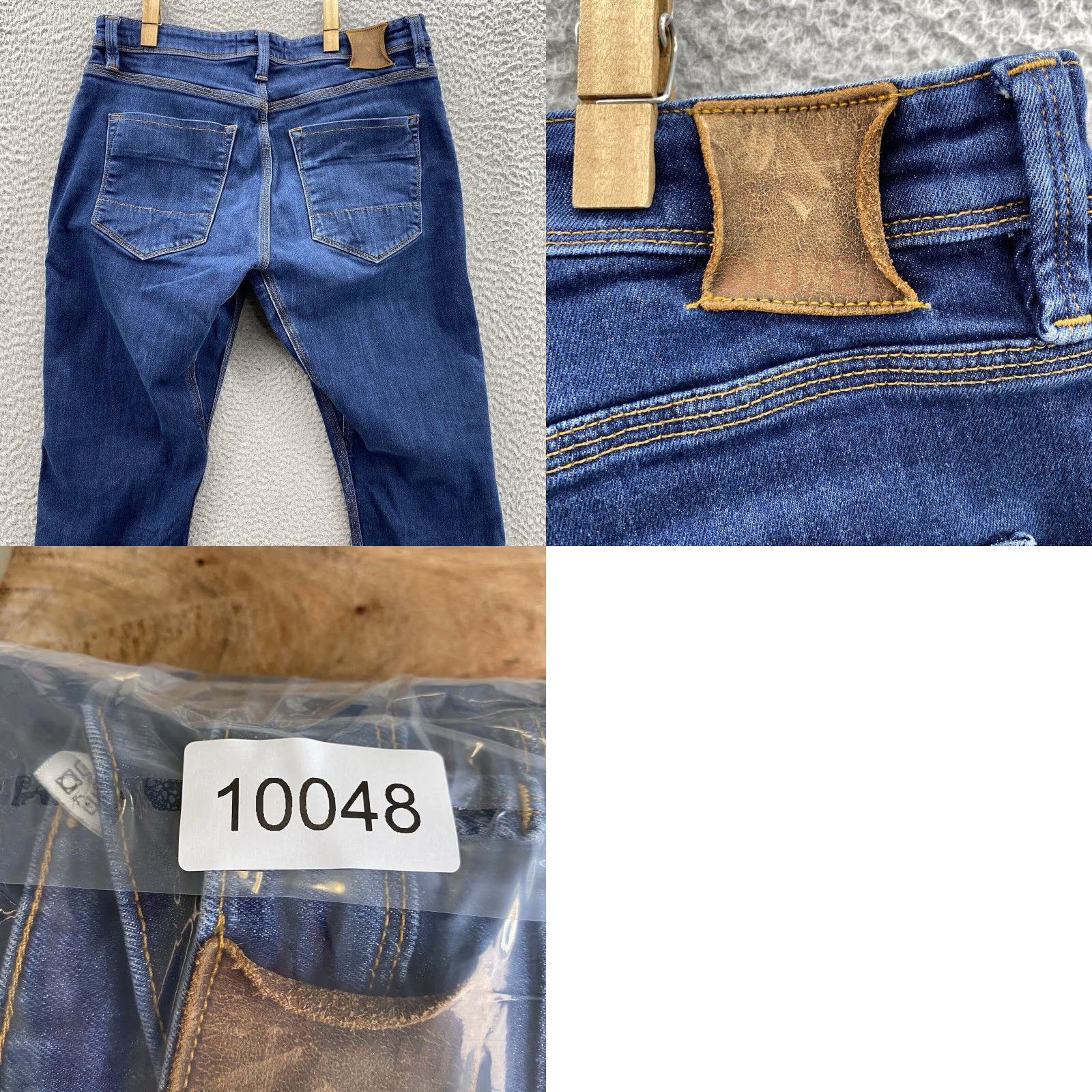 Denime Du/er Jeans Mens 32x28 L2X Relaxed Taper Dark Wash Denim Stretch Size US 32 / EU 48 - 9 Thumbnail