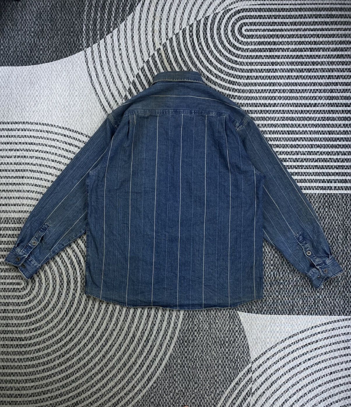 Japanese Brand Vtg STDG Striped Pattern Button Up Shirt Size US XL / EU 56 / 4 - 2 Thumbnail