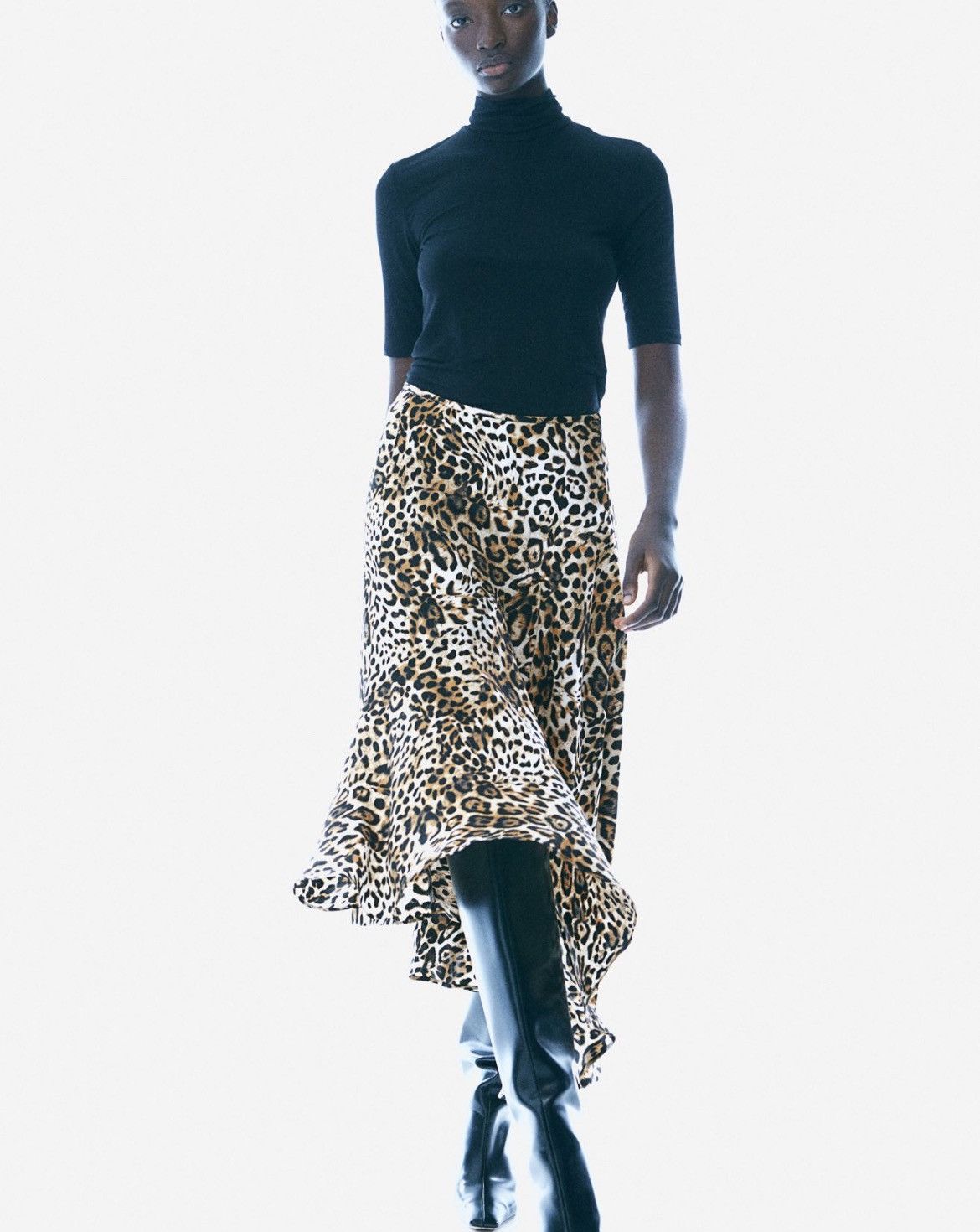 H&M H&M leopard print skirt asymmetrical Size 28" / US 6 / IT 42 - 2 Thumbnail