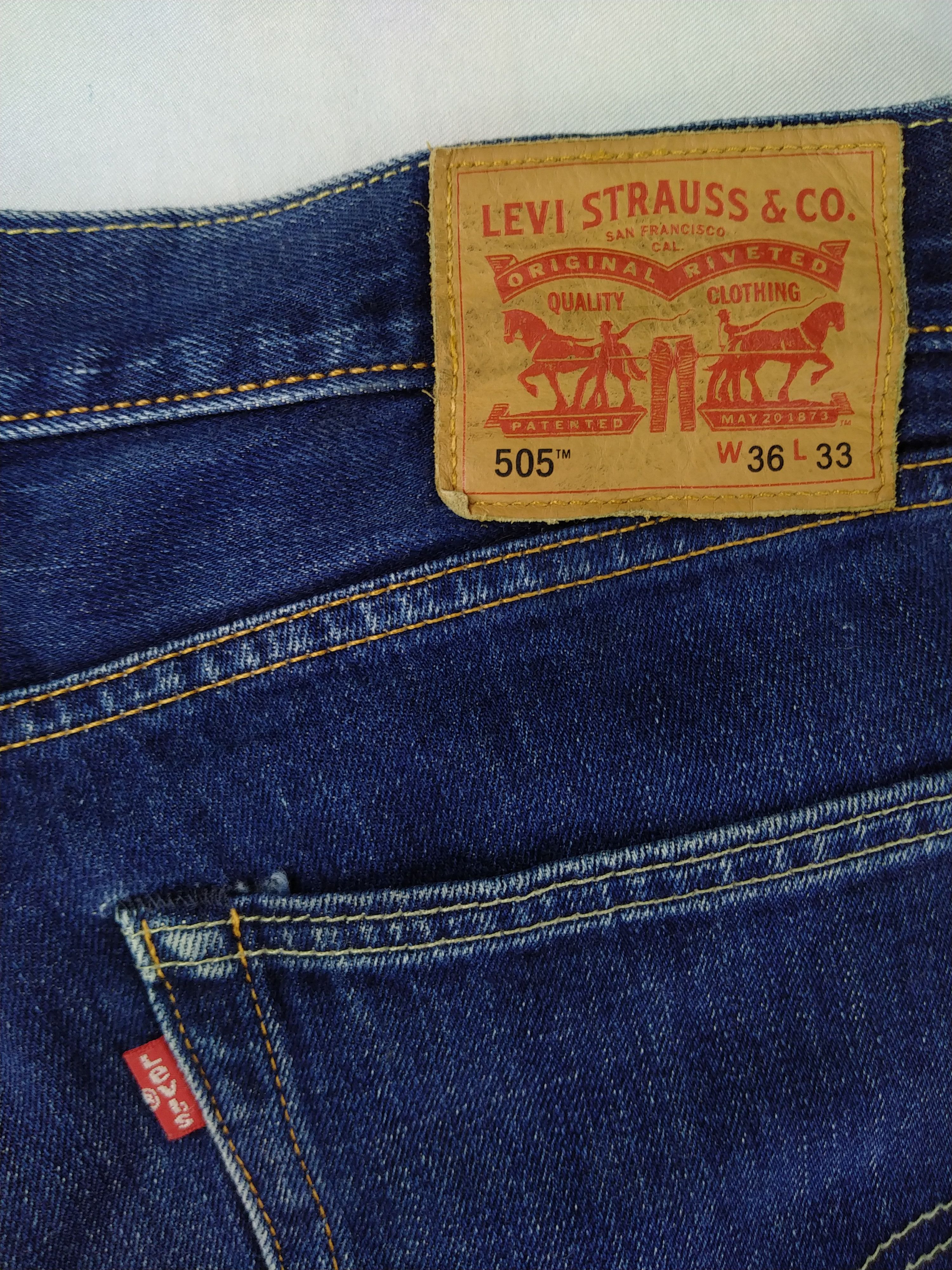 Levi's Dark Blue Levi's 505 Denim 37x24.5 -JN537 Size US 37 - 11 Thumbnail