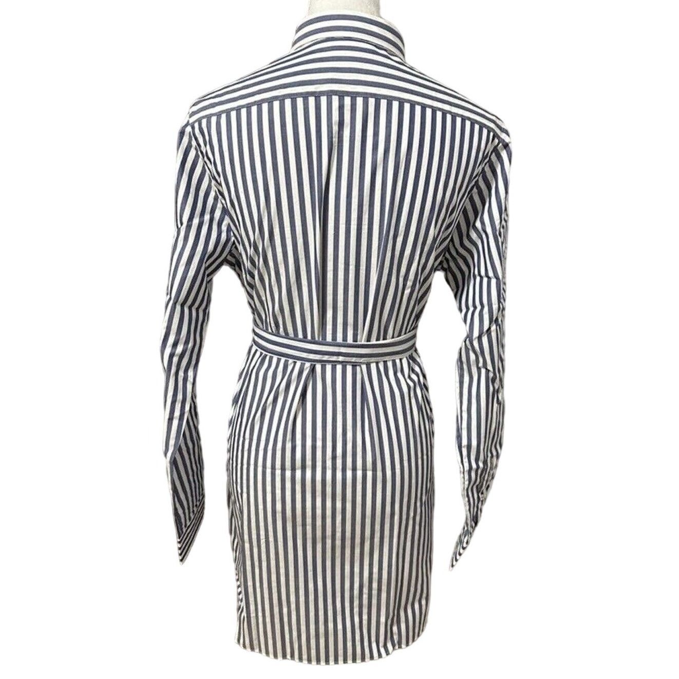 Other Pennington & Bailes Shirt Dress Navy Striped Belted Mini M Size M / US 6-8 / IT 42-44 - 4 Thumbnail