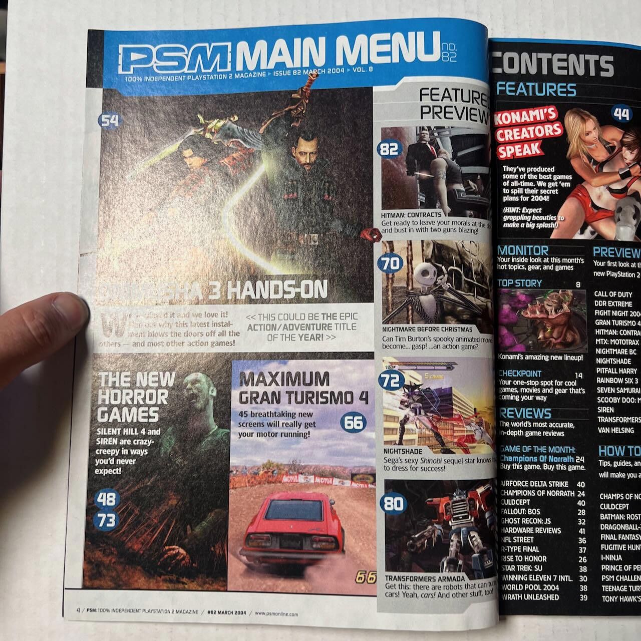 Playstation PSM Magazine #82 MAR 2004 Onimusha 3 Special PS2 Size ONE SIZE - 5 Thumbnail