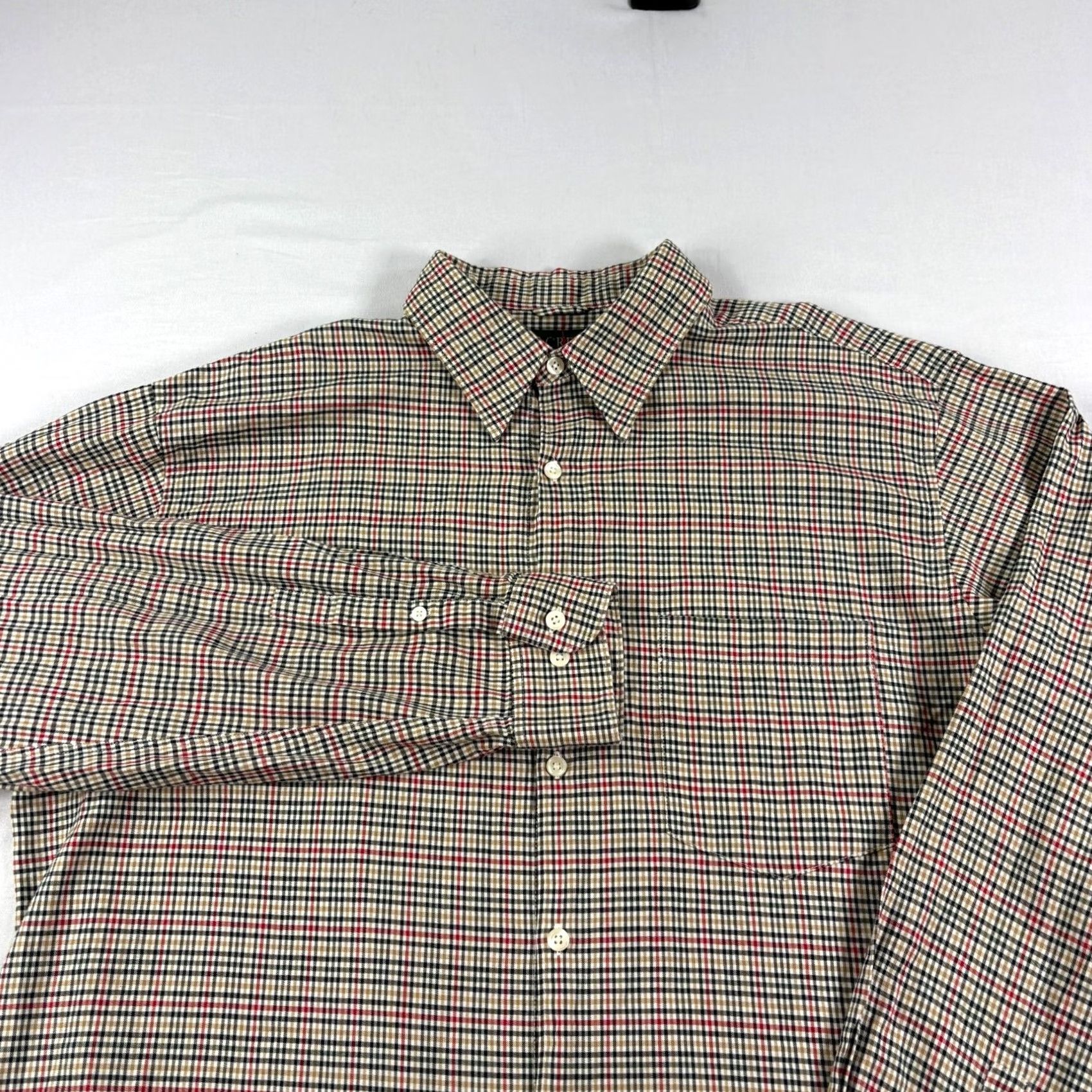 J.Crew VINTAGE J.CREW Oarsman Shirt Mens LT Large Tall Plaid Button Up Long Sleeve 90s Mens Size US L / EU 52-54 / 3 - 2 Thumbnail