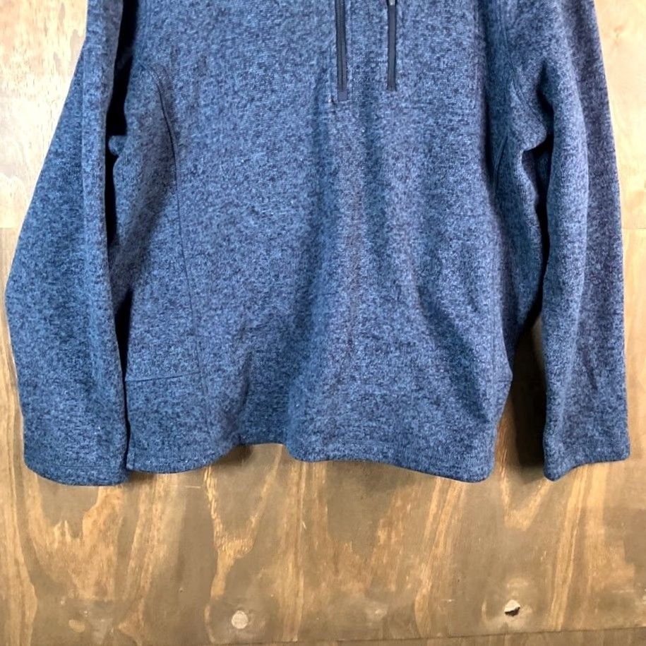 Vintage Woolrich Sweater Heathered Blue Black 1/4 Zip Long Sleeve Fleece XL Men Pullover Casual Warmth Outdoors Size US XL / EU 56 / 4 - 3 Thumbnail