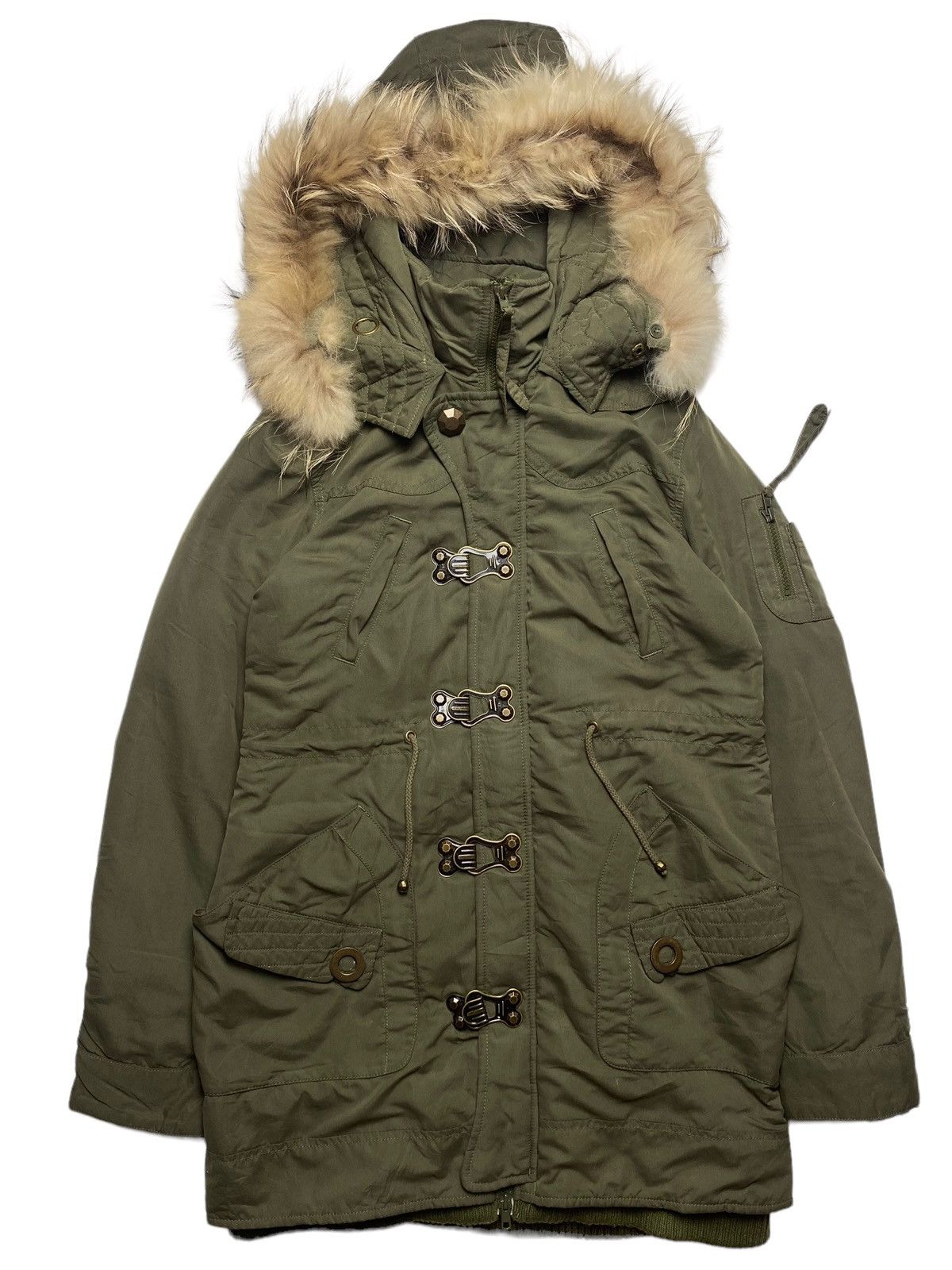 If Six Was Nine 2000s SLY Product - Raccoon Fur Hoodie Cargo Jacket Size US M / EU 48-50 / 2 - 1 Thumbnail