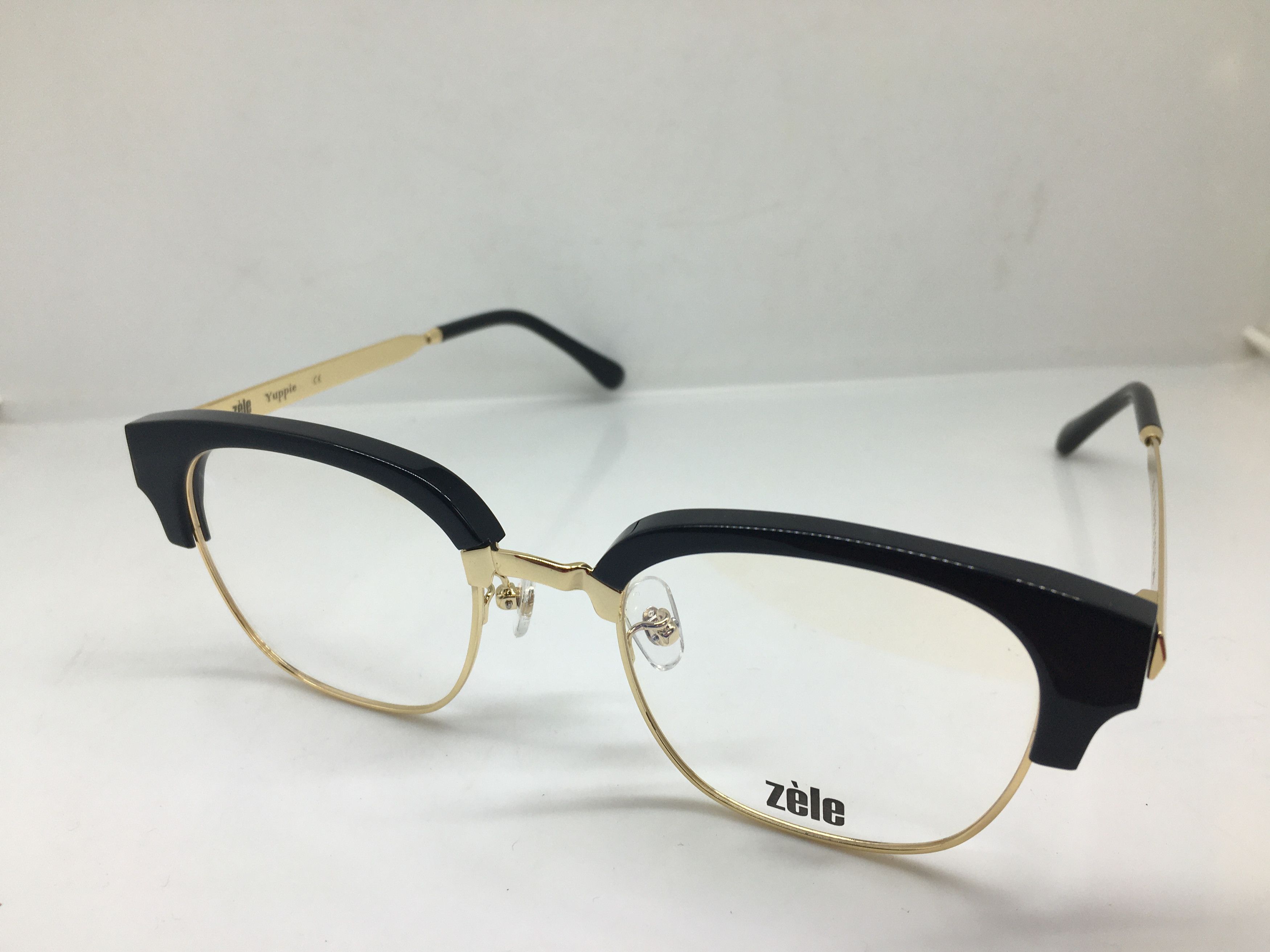 Other Zele Gold Black Malcolm X Eyeglasses Frame Size ONE SIZE - 3 Thumbnail