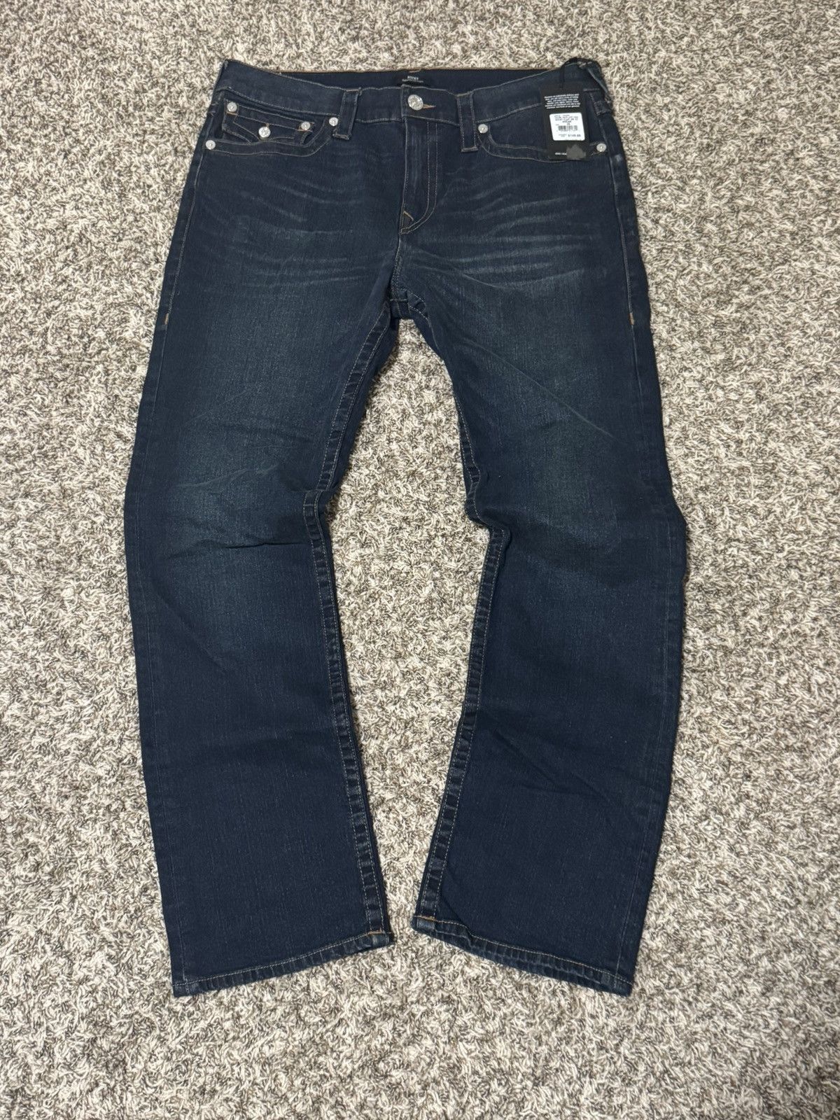 True Religion True Religion Ricky Relaxed Fit Dark Wash Jeans y2k stitch Size US 36 / EU 52 - 1 Thumbnail