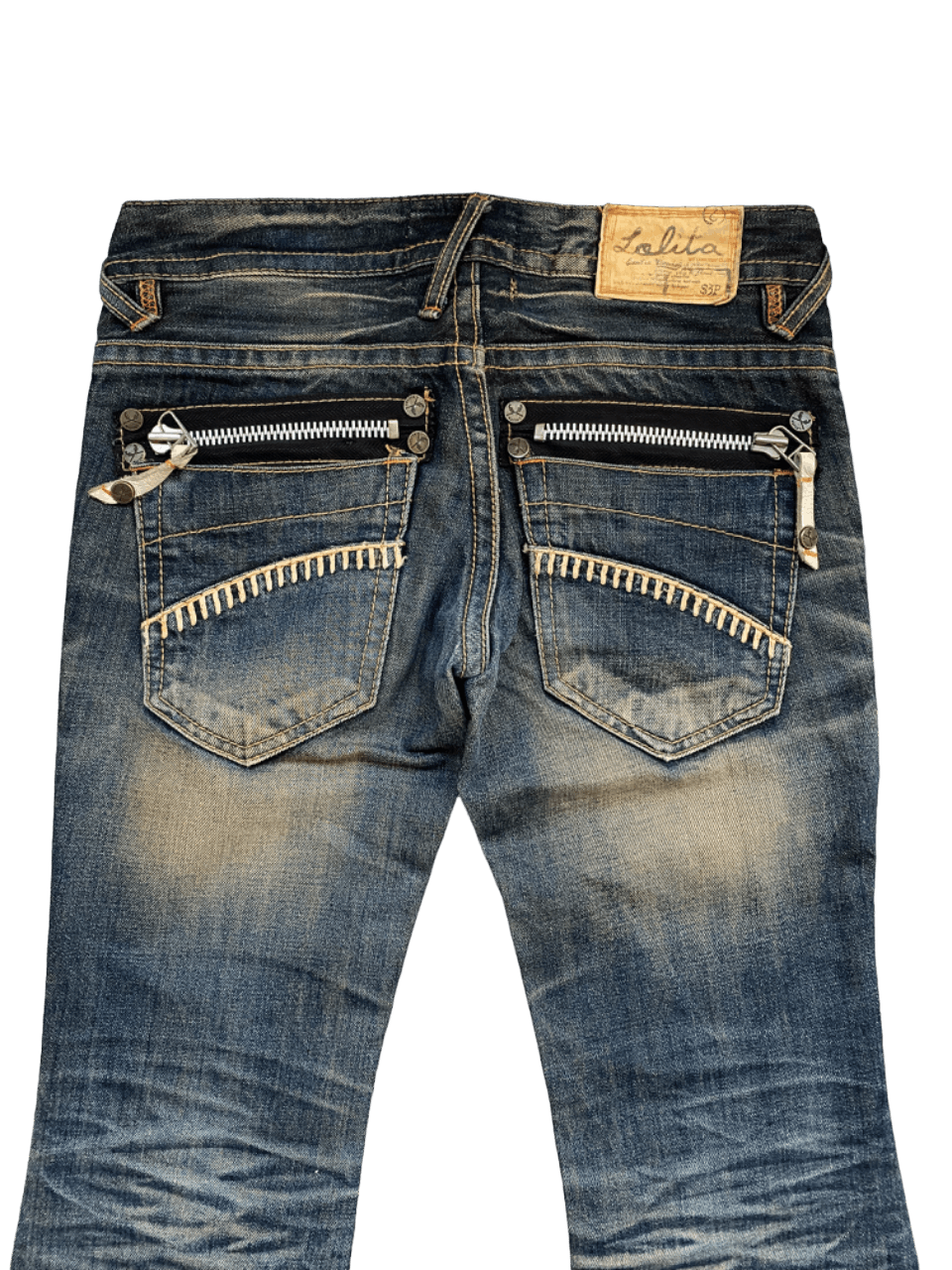 Ed Hardy Flared Distressed Lolita Denim Jeans Size 30" / US 8 / IT 44 - 4 Thumbnail