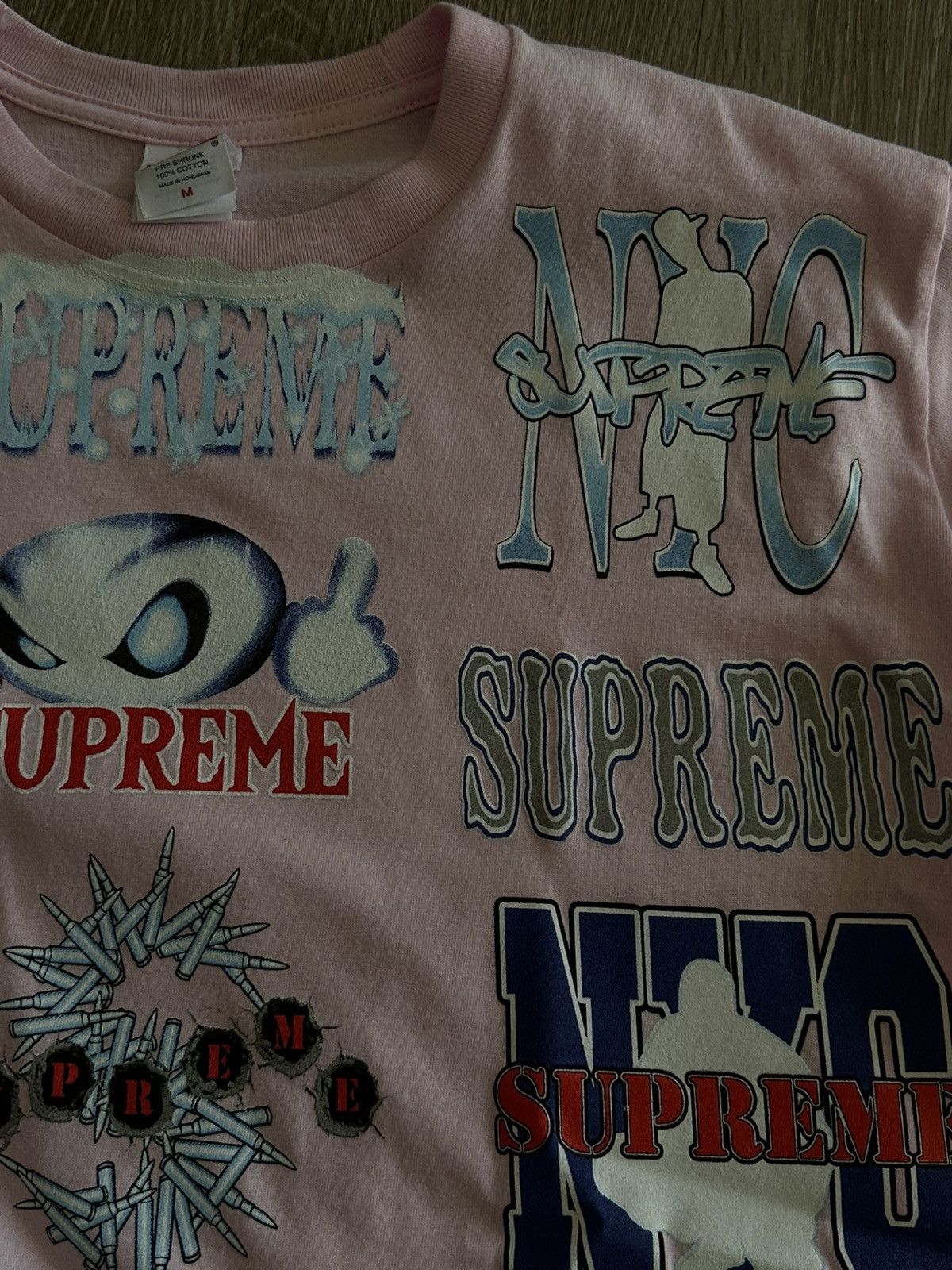 Supreme Supreme Flash Tee - Pink Size US M / EU 48-50 / 2 - 2 Thumbnail