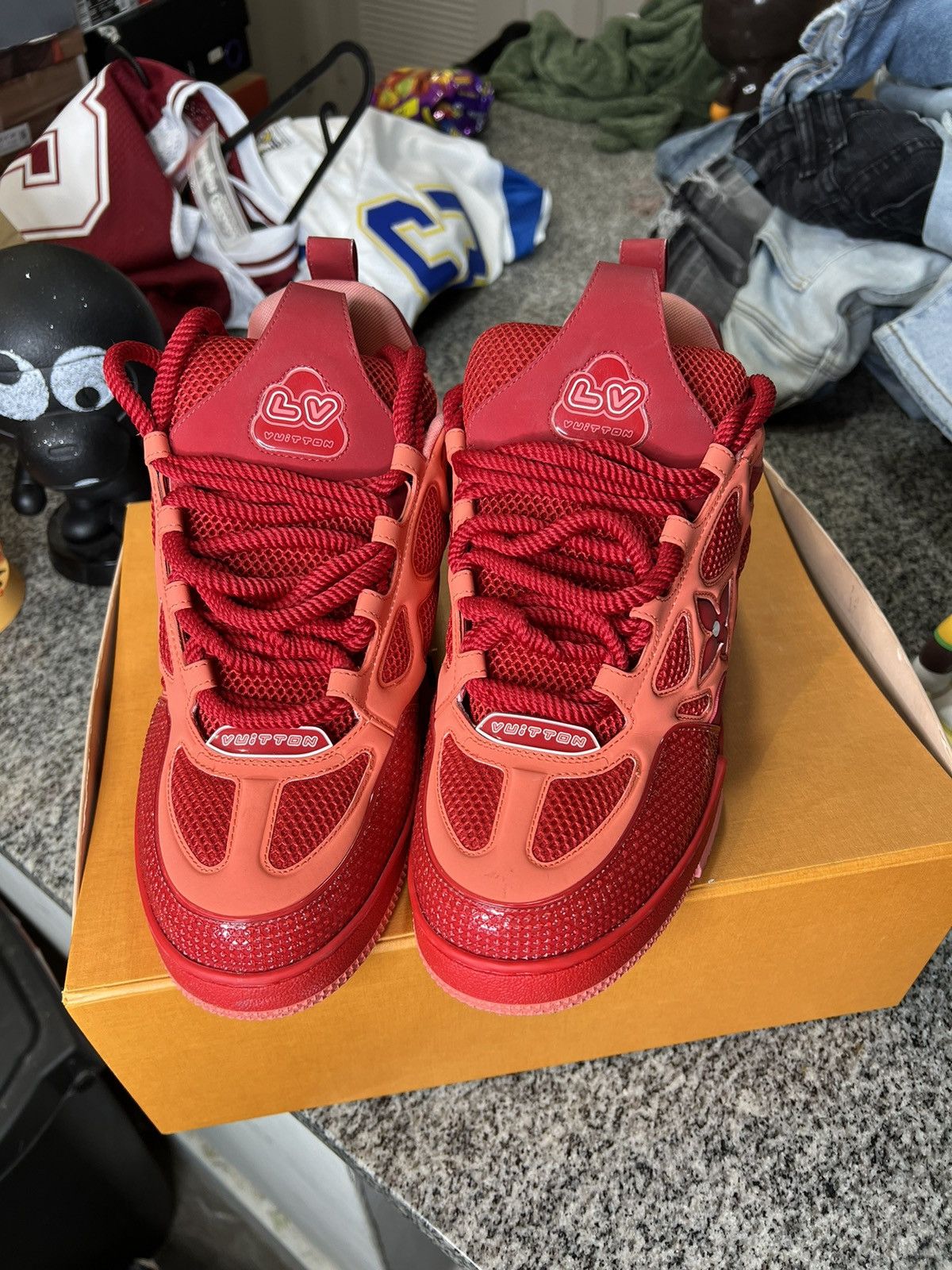 Louis Vuitton Lv Skate Sneaker ‘Red’ Size US 12 / EU 45 - 2 Thumbnail