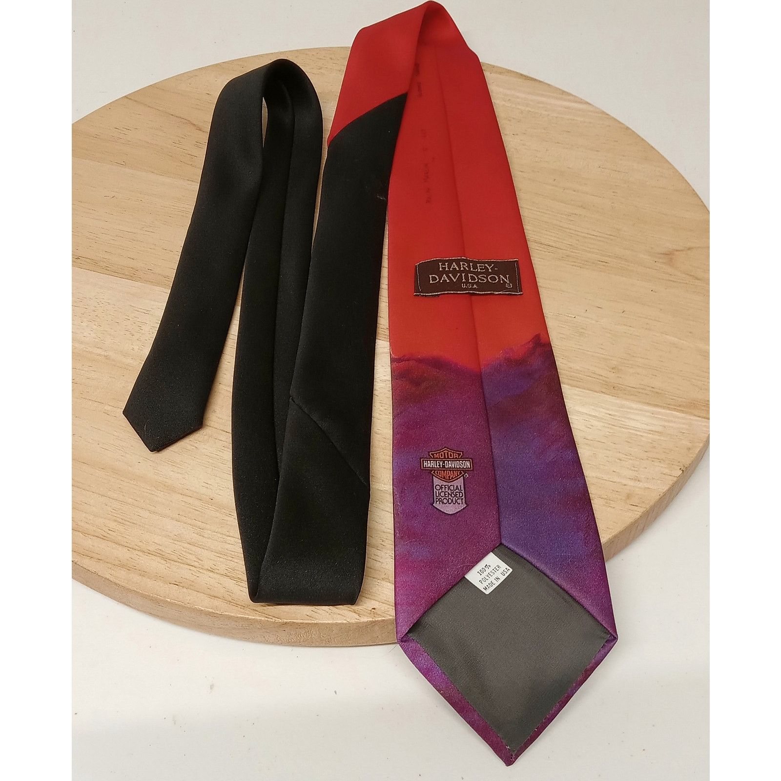Ralph Marlin Ralph Marlin 1987 Tie Mens Harley Davidson Flying Bald Eagle Size ONE SIZE - 5 Thumbnail