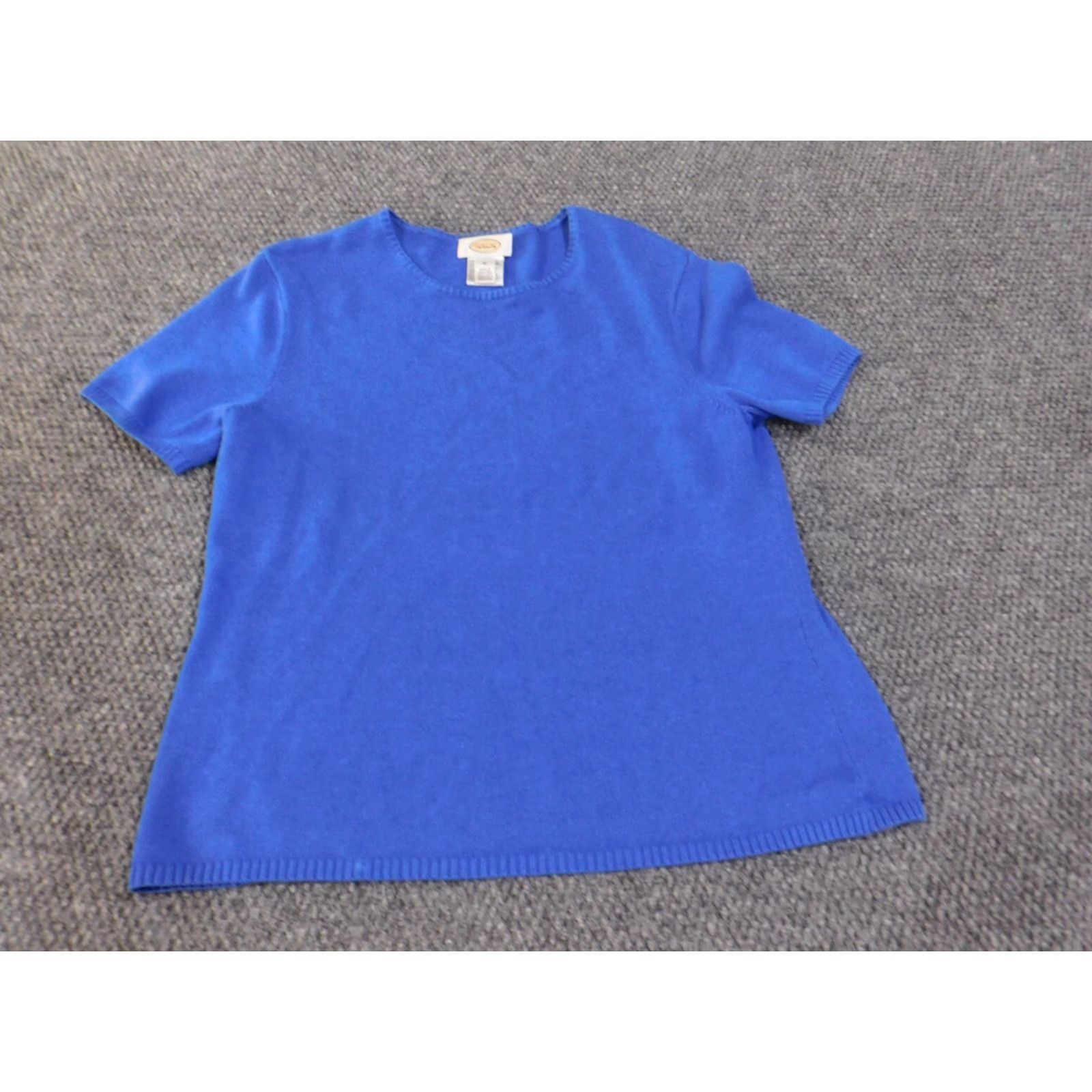 Talbots Talbots Sweater Medium blue womens pullover knit cotton rayon stretch casual Size M / US 6-8 / IT 42-44 - 3 Thumbnail