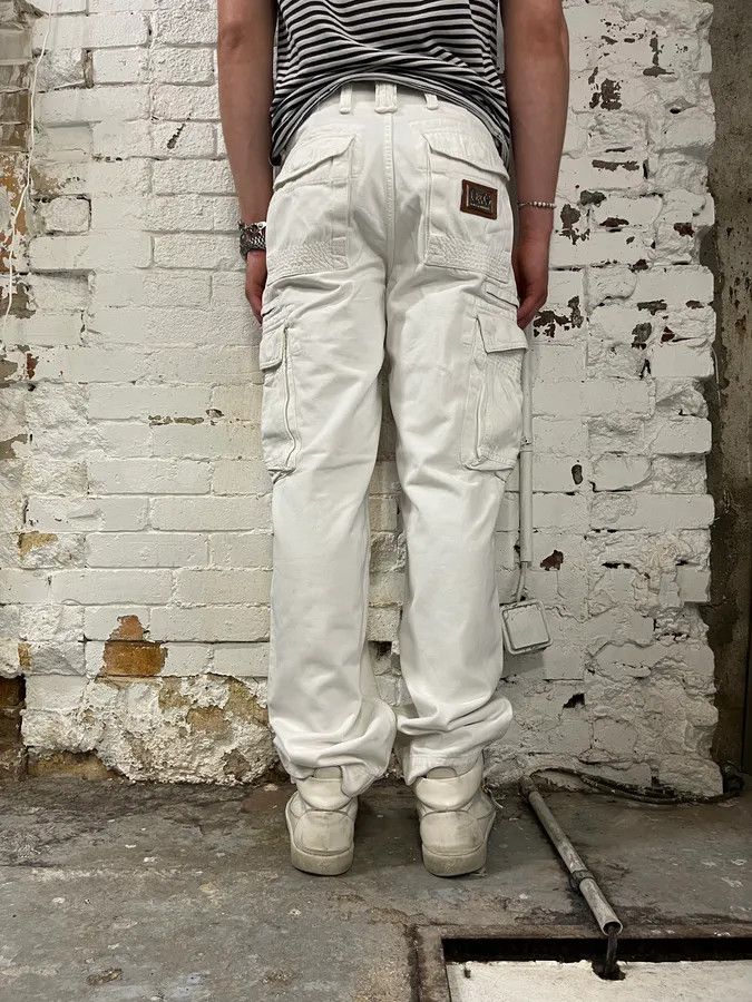 Dolce & Gabbana 2000s Dolce & Gabbana White Cotton Cargo Pants Size US 30 / EU 46 - 4 Thumbnail