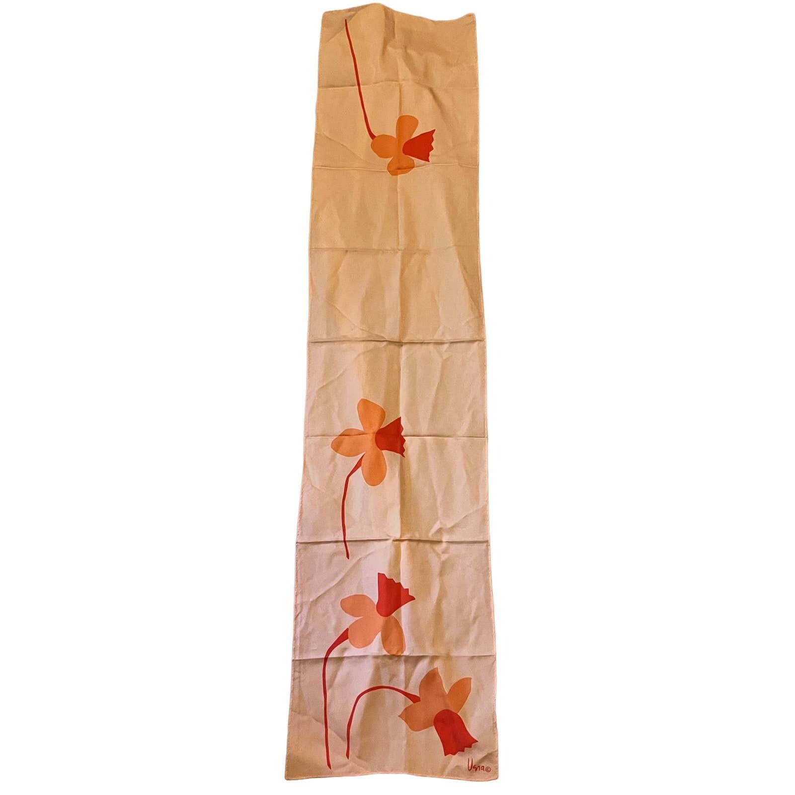 Other Vintage VERA Neumann Scarf ~ Daffodils ~ 10" x 45" Size ONE SIZE - 2 Thumbnail