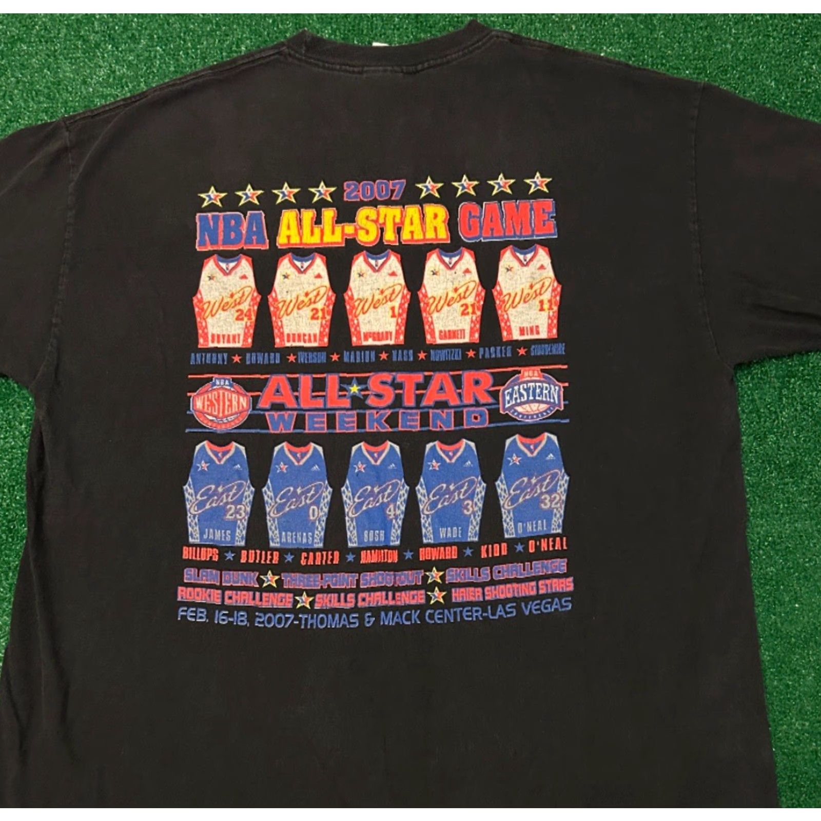 NBA VINTAGE NBA ALL STAR Las Vegas 2007 Kobe Lebron Ballin VTG Shirt Mens XL Black Short Sleeve T-Shirt Sports 90s Hip Hop Size US XL / EU 56 / 4 - 2 Thumbnail