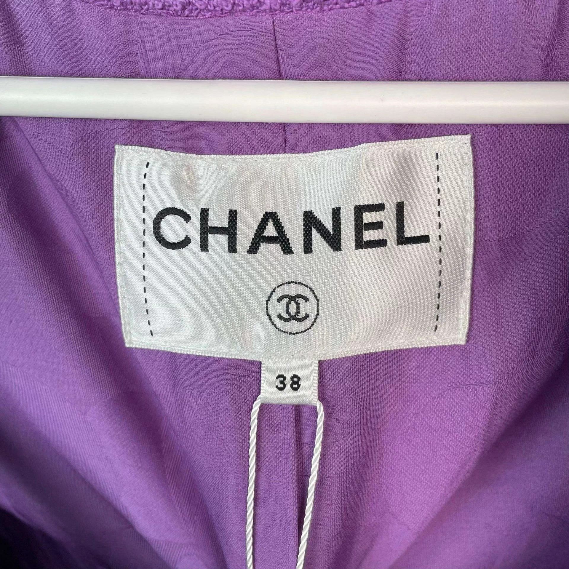 Chanel Chanel Tweed Jacket Purple 38 Size S / US 4 / IT 40 - 5 Thumbnail