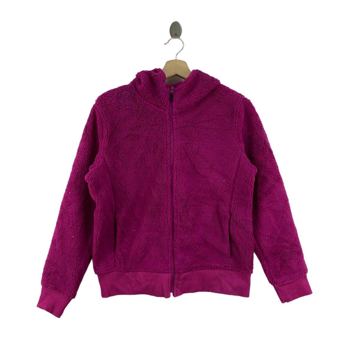 Uniqlo × Vintage Vintage UNIQLO Retro Sherpa Pink Hoodie Size M / US 6-8 / IT 42-44 - 1 Thumbnail