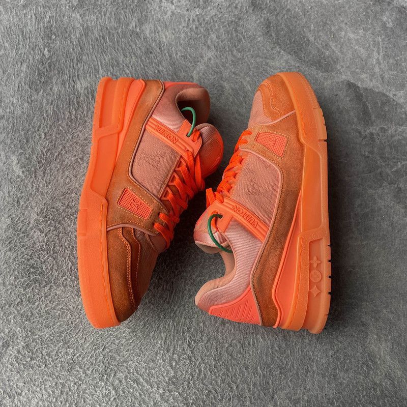 Louis Vuitton Virgil Louis Vuitton Orange Fashion Sneakers - Size US 8 / EU 41 - 8 Thumbnail