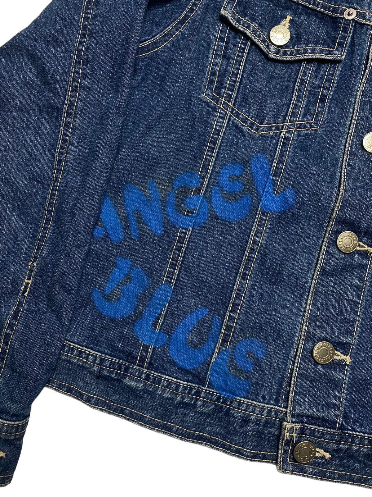 Angel Blue 2000s Angel Blue - Printed Spray Apple Denim Jacket Size M / US 6-8 / IT 42-44 - 5 Thumbnail
