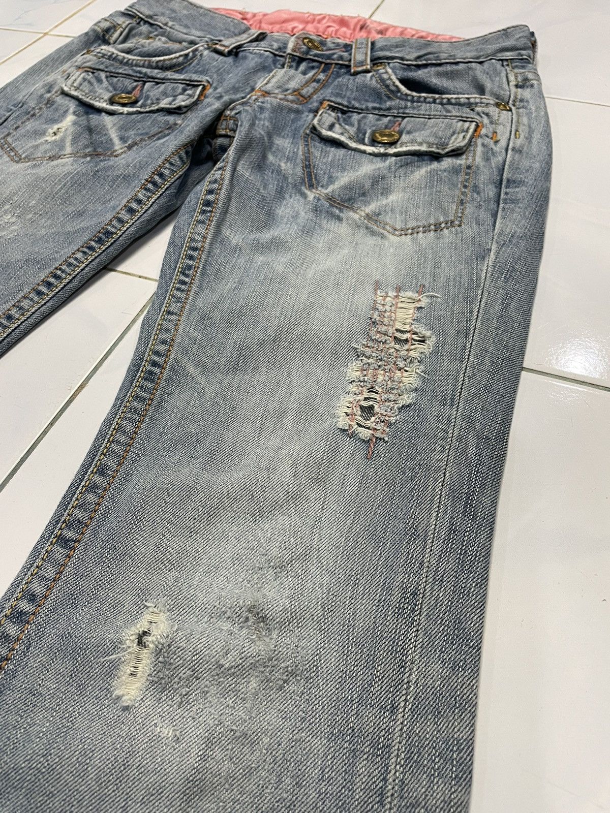 If Six Was Nine Flared Japanese Brand Jeans Size US 29 - 5 Thumbnail