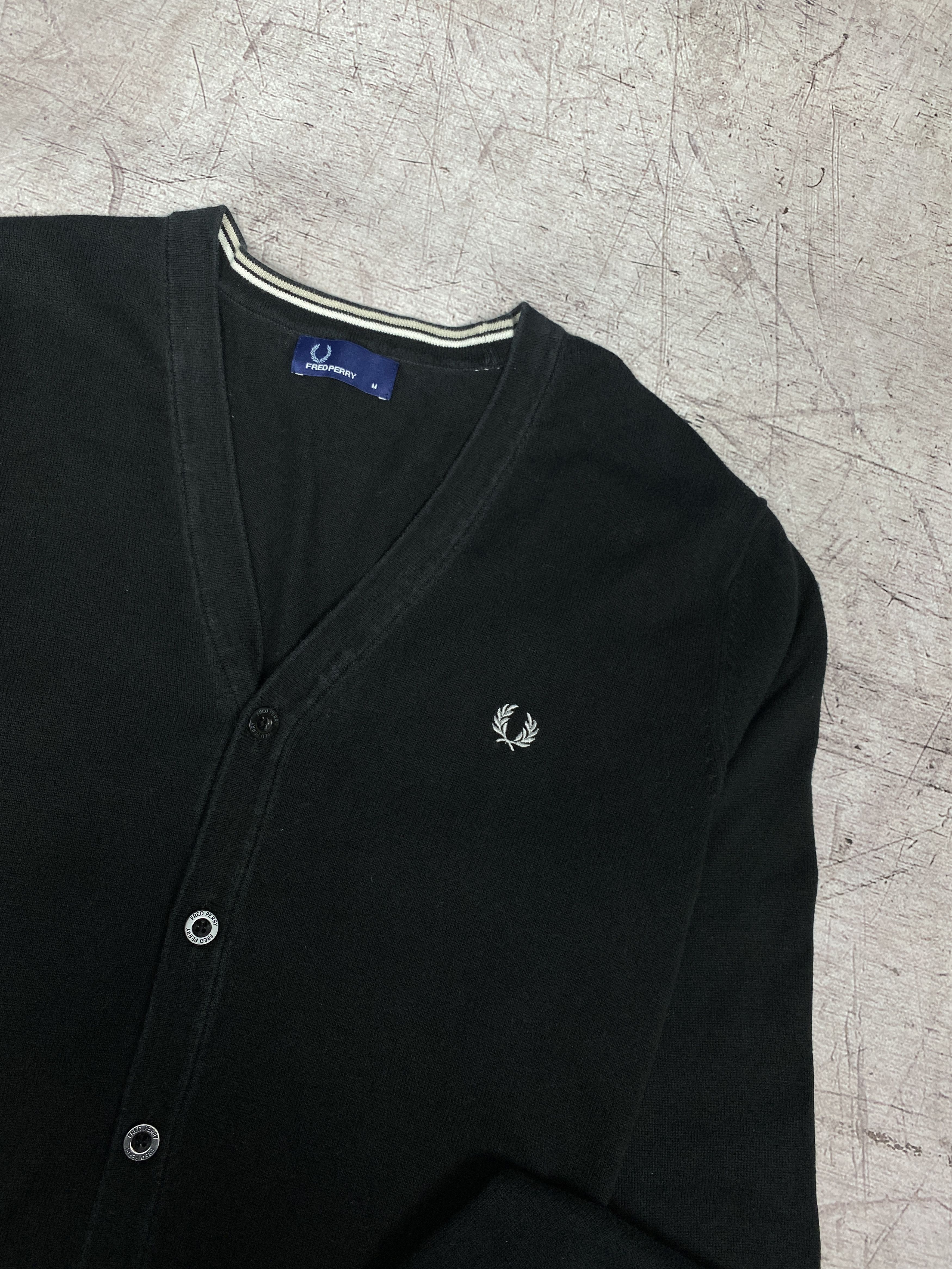 Fred Perry × Vintage Fred Perry Vintage Mens Cardigan Sweater Size US M / EU 48-50 / 2 - 2 Thumbnail