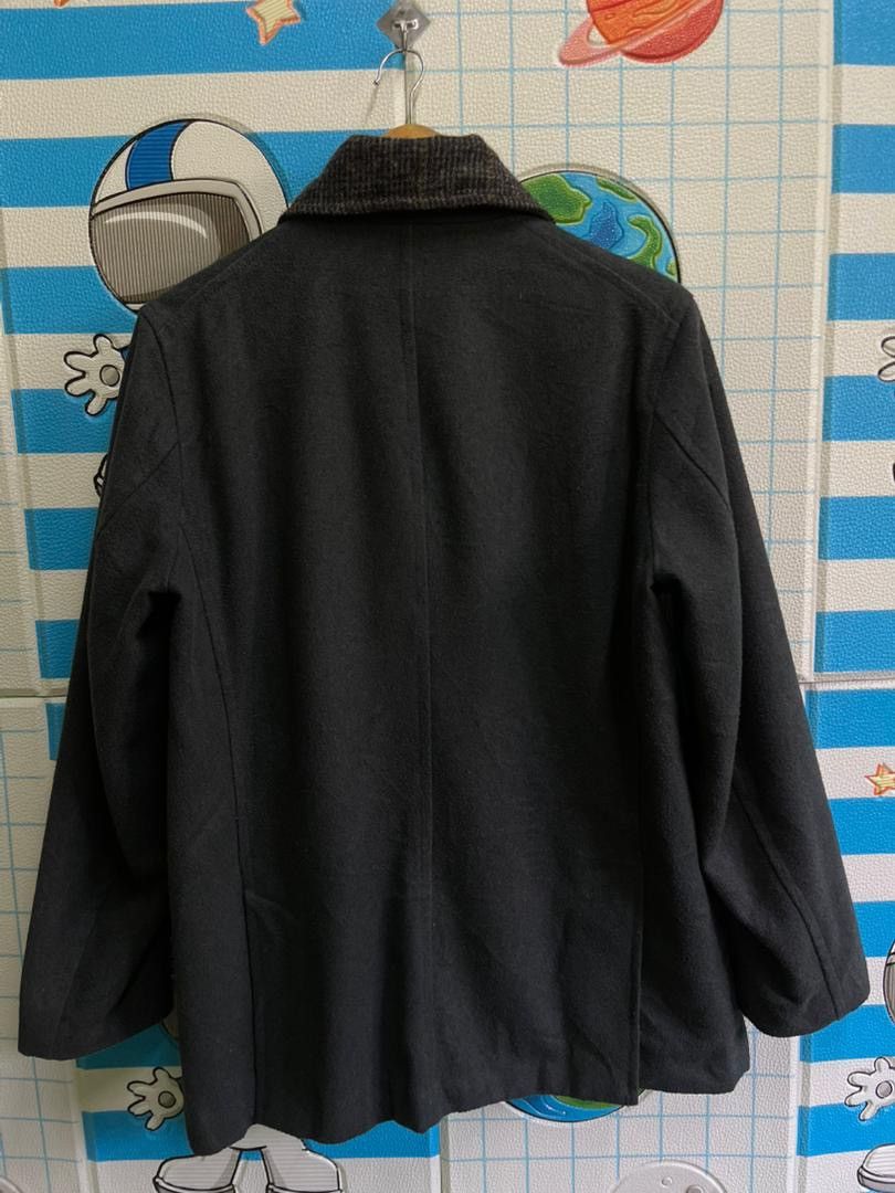 Harris Tweed Harris Tweed x SEVENDAYS=SUNDAY Charcoal Pea Coat Jacket Size US L / EU 52-54 / 3 - 2 Thumbnail