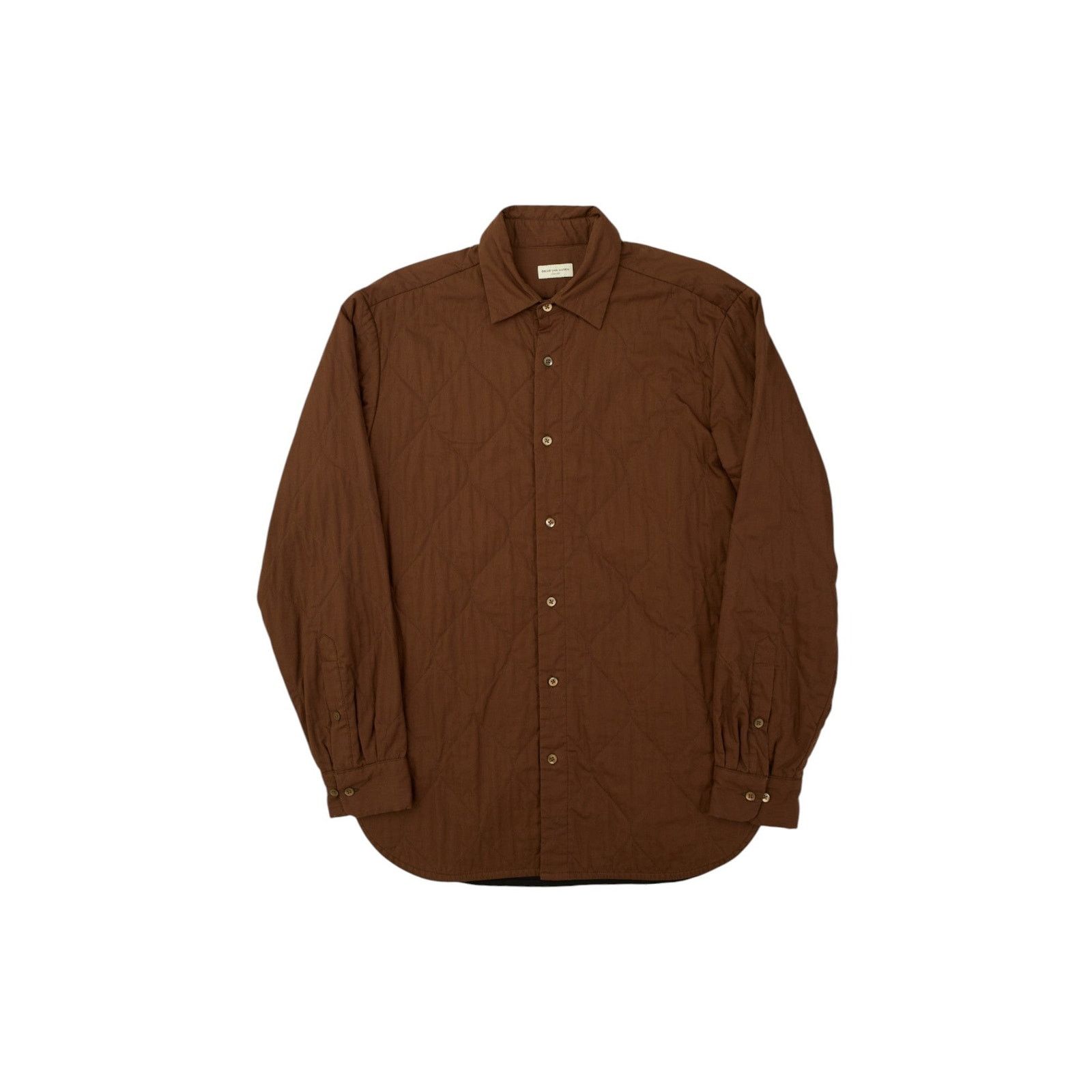 Dries Van Noten Brown Quilted Shirt Jacket Size US M / EU 48-50 / 2 - 1 Thumbnail