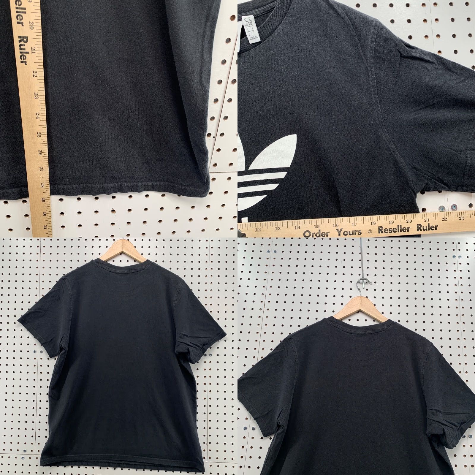 Adidas Vintage Adidas Originals Trefoil T-Shirt Large Mens Black Short Sleeve Logo Graphic 80s Retro Size US L / EU 52-54 / 3 - 8 Thumbnail