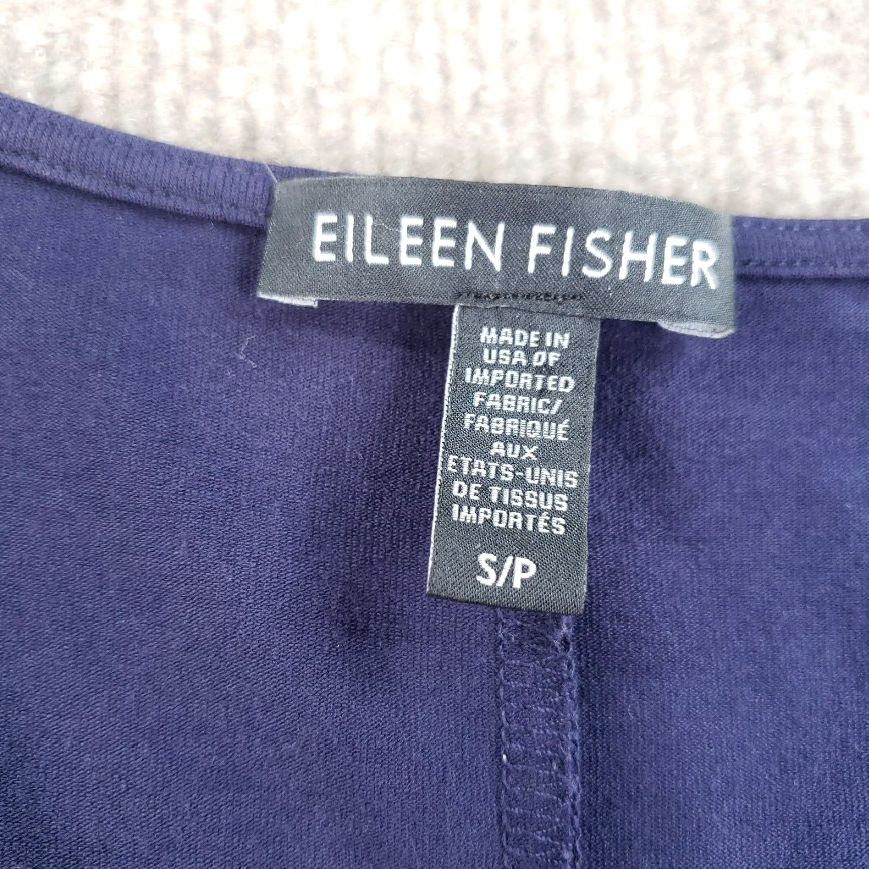 Eileen Fisher VINTAGE Eileen Fisher Dress Women Small Blue Long Sleeve V-Neck Casual Knit Stretch A-Line Size S / US 4 / IT 40 - 6 Thumbnail
