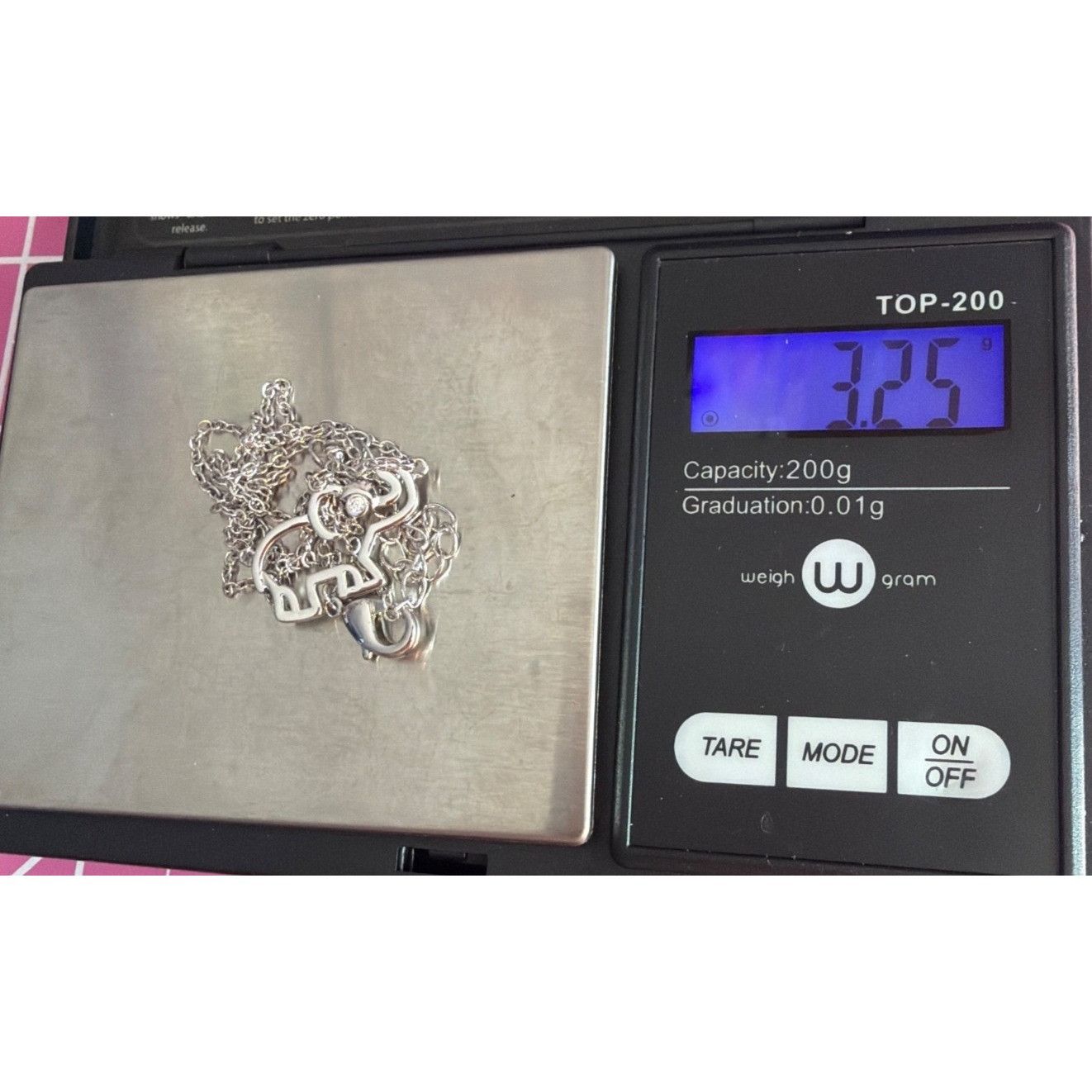 Other Silver Tone Elephant Pendant Necklace Rhinestone Open Work T Size ONE SIZE - 6 Thumbnail