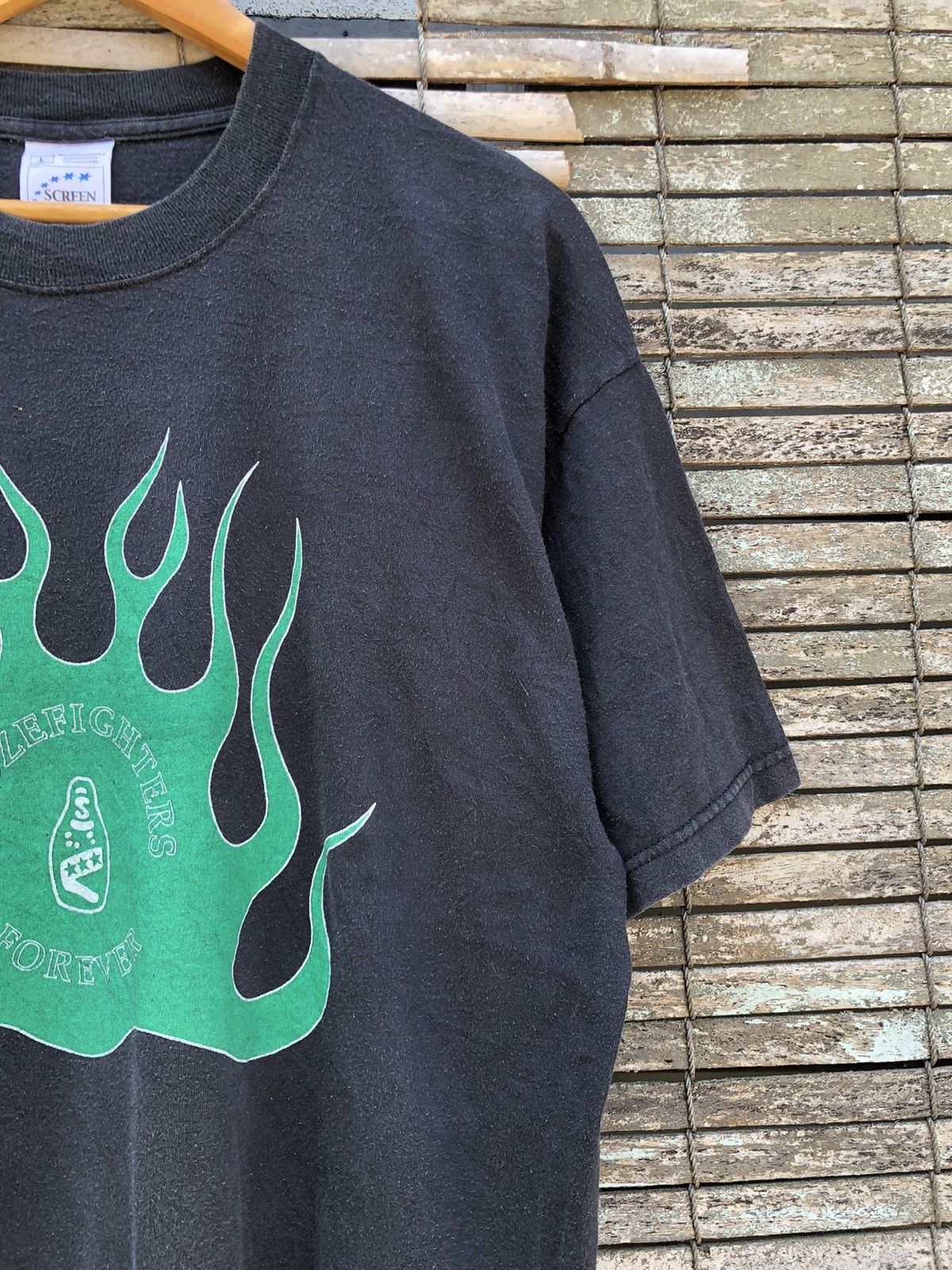 Vintage Vintage 90s Boozefighters Forever Motorcycle Club Flame Tee Size US L / EU 52-54 / 3 - 6 Thumbnail
