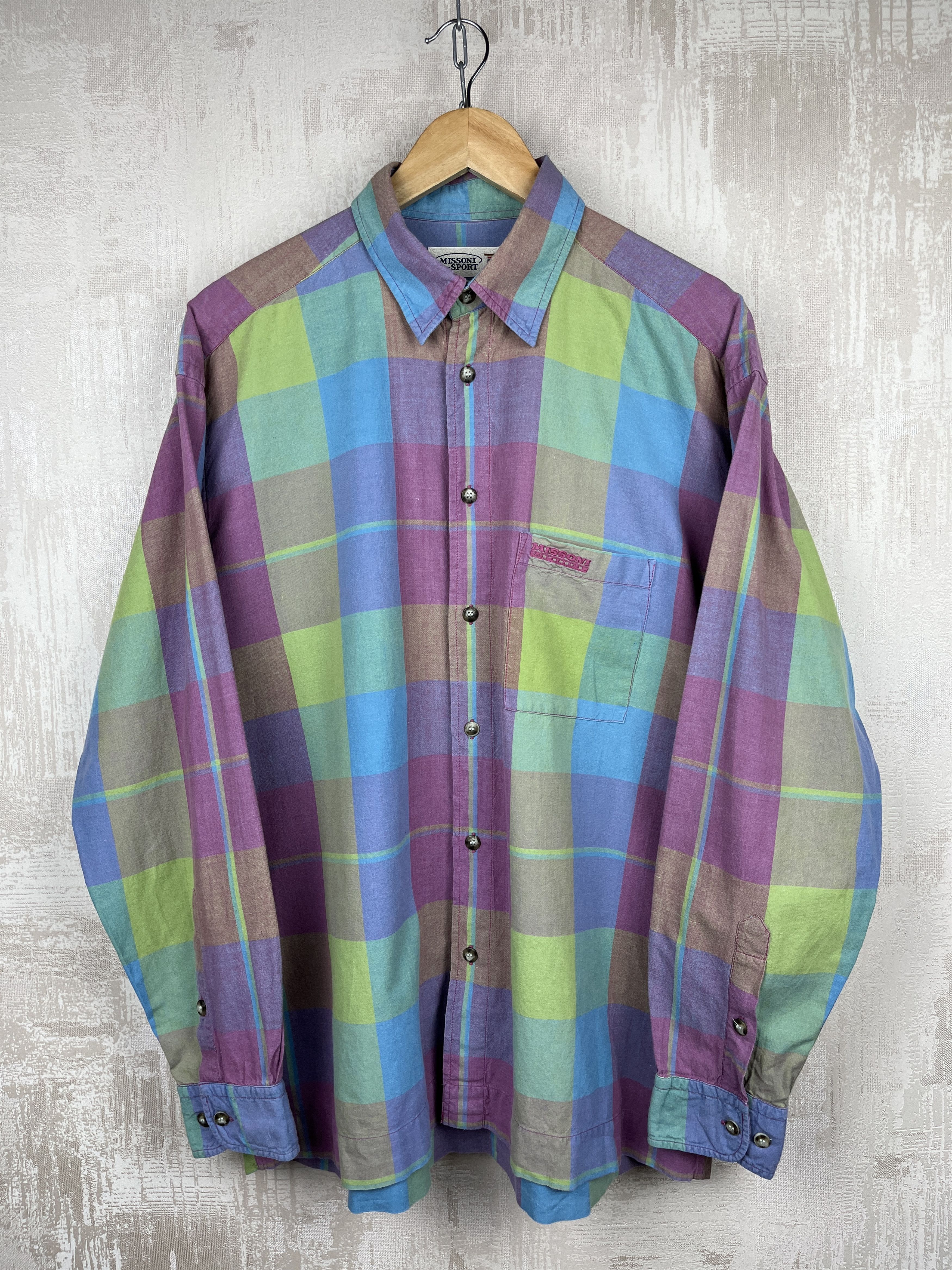 Missoni Missoni Sport Long Sleeve Check Shirt Pocket Plaid Size US M / EU 48-50 / 2 - 1 Thumbnail
