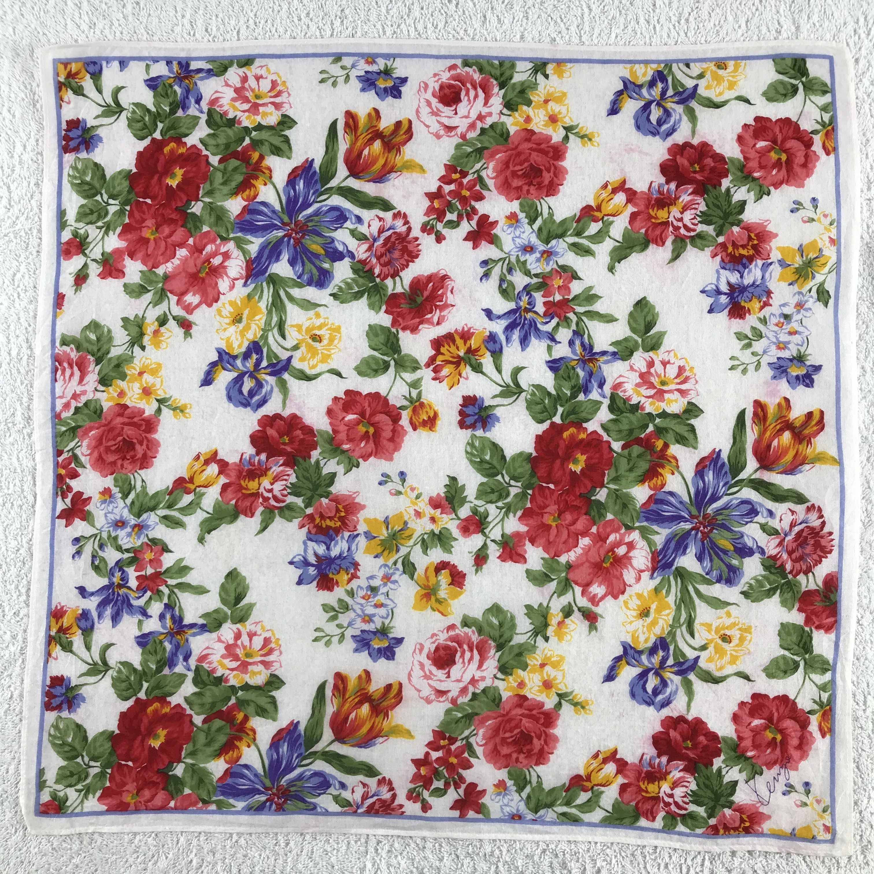 Kenzo × Vintage Kenzo Bandana / Handkerchief / Neckerchief - S096 Size ONE SIZE - 1 Thumbnail