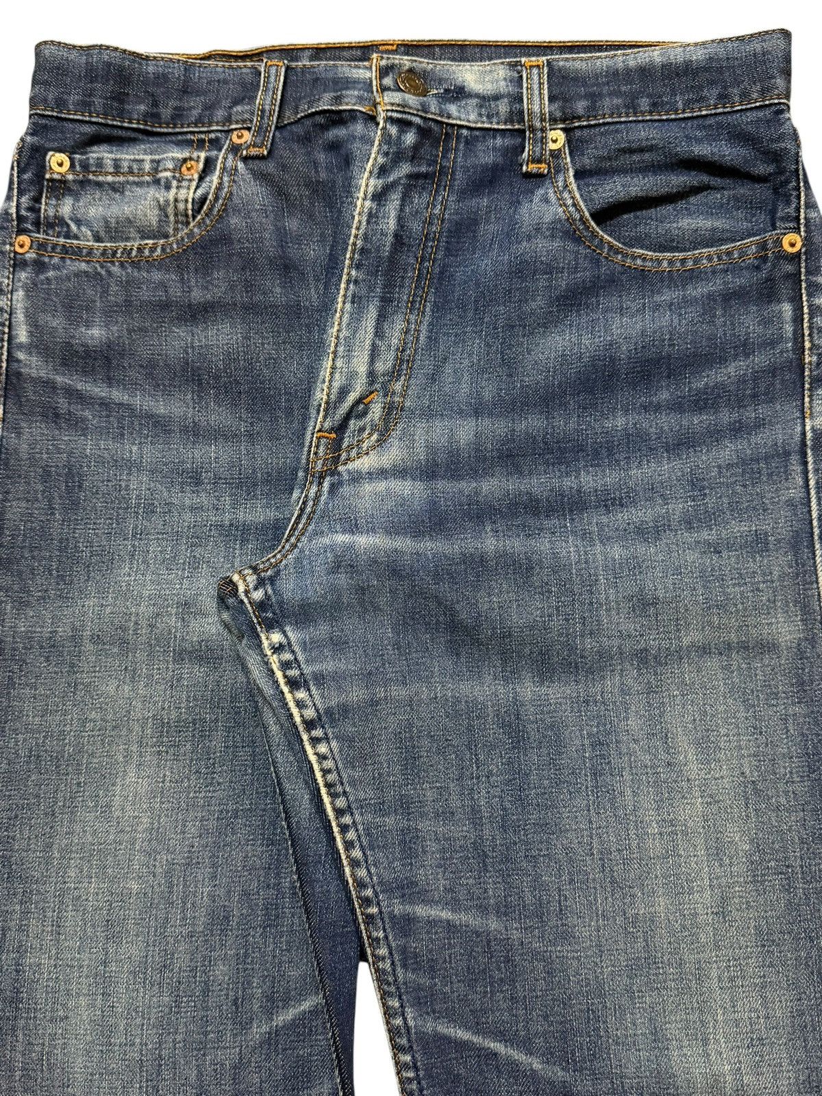 Levi's Vintage 90s Levis 505 Blue Faded Wash Distress Straight Leg Size US 30 / EU 46 - 3 Thumbnail
