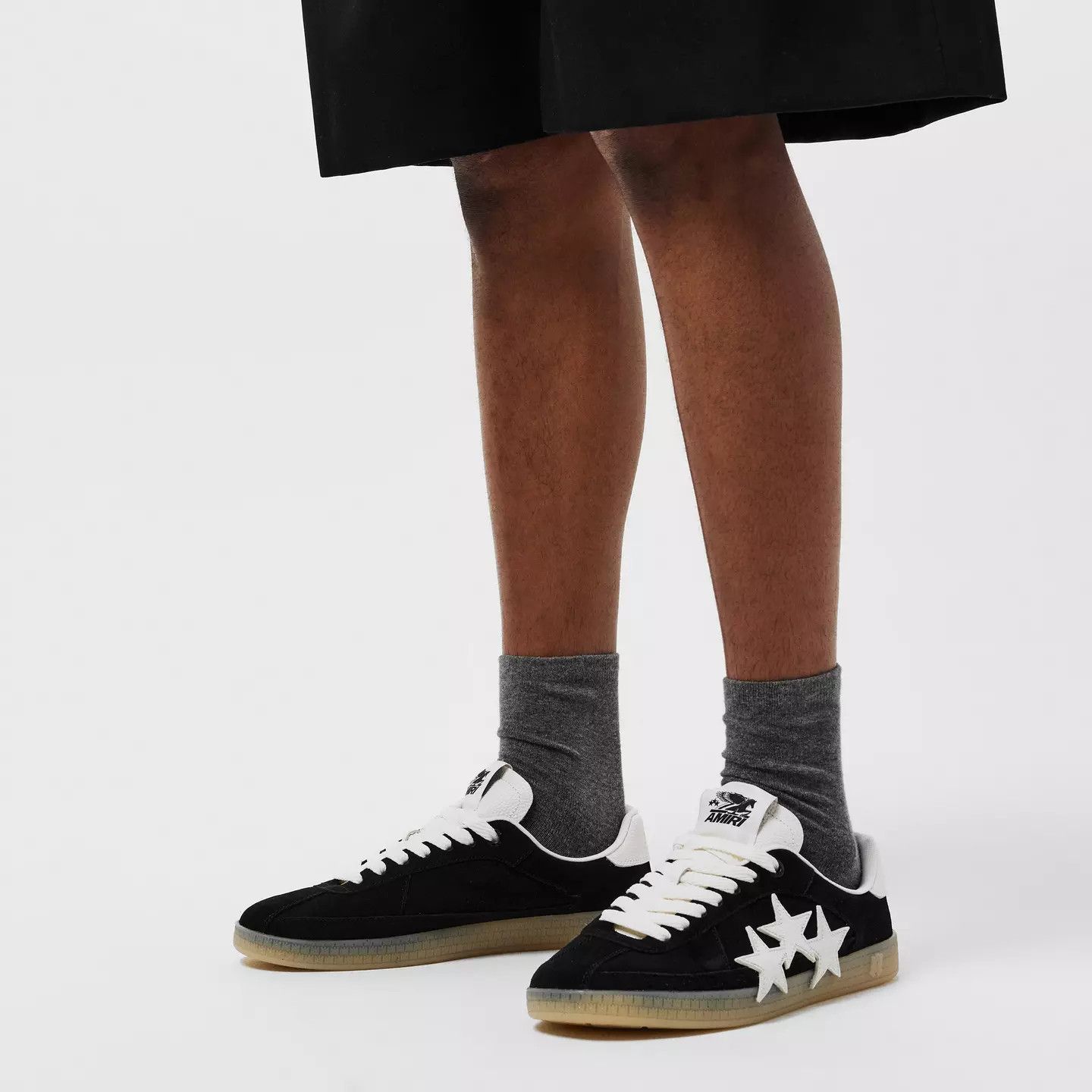 Amiri o1g2r1mq0426 Pacific Suede Low-Top Trainers in Black Size US 9 / EU 42 - 3 Thumbnail