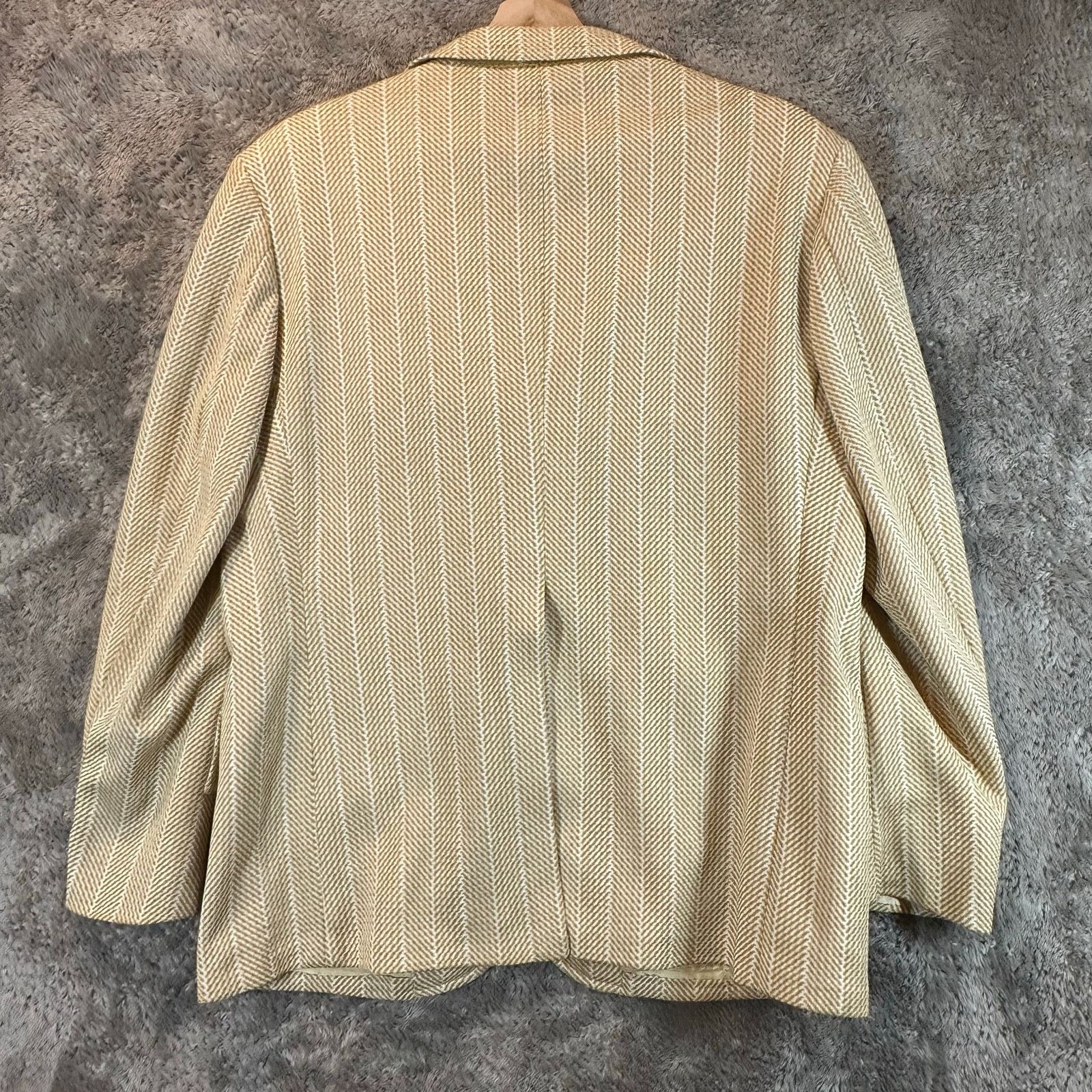 Other VTZ 70s Blazer Sport Coat Jacket Yellow Herringbone Size 42R - 2 Thumbnail