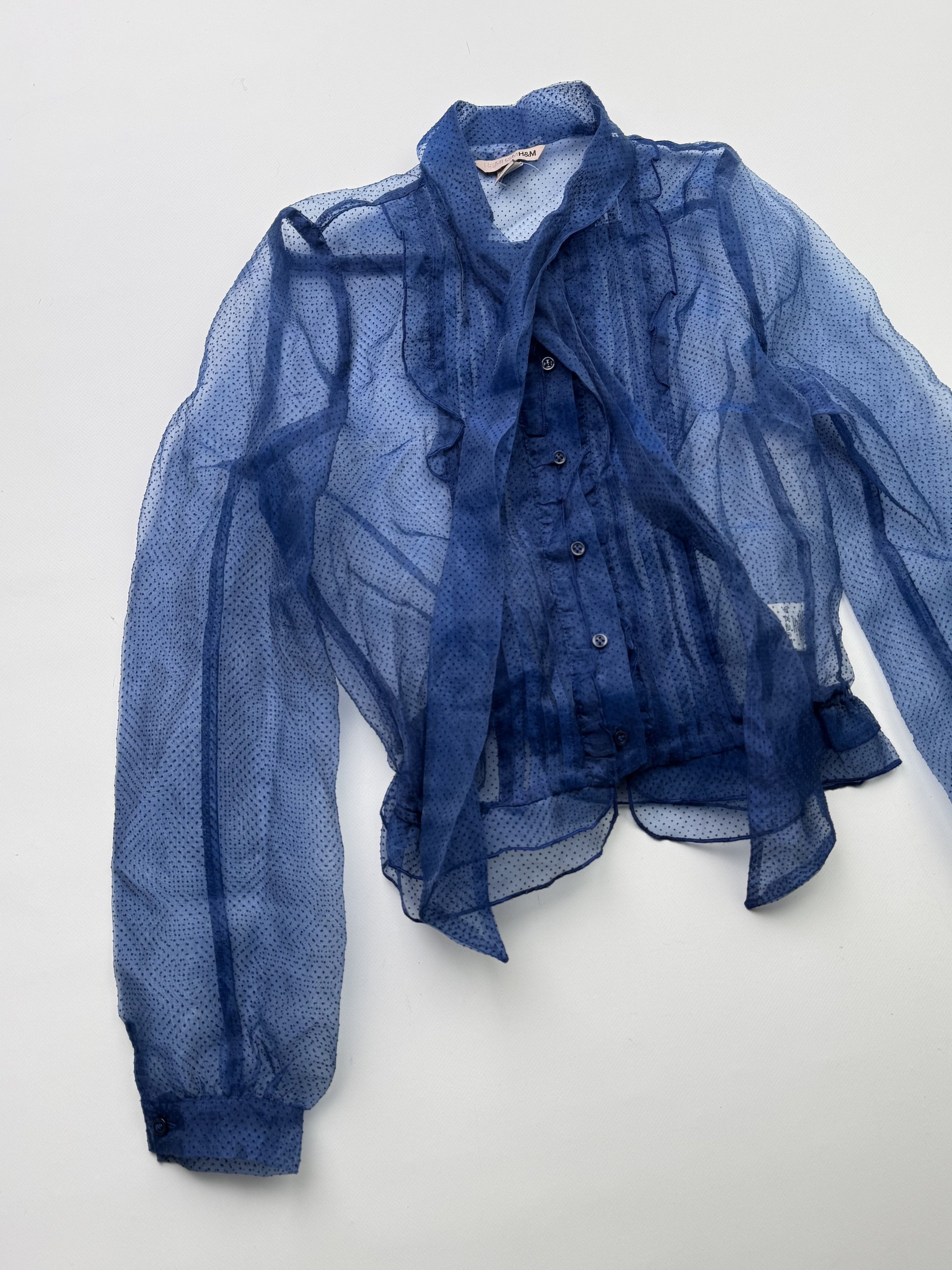 Vintage Vintage Cropped Mesh Blouse B479(V322)E2 Size S / US 4 / IT 40 - 2 Thumbnail