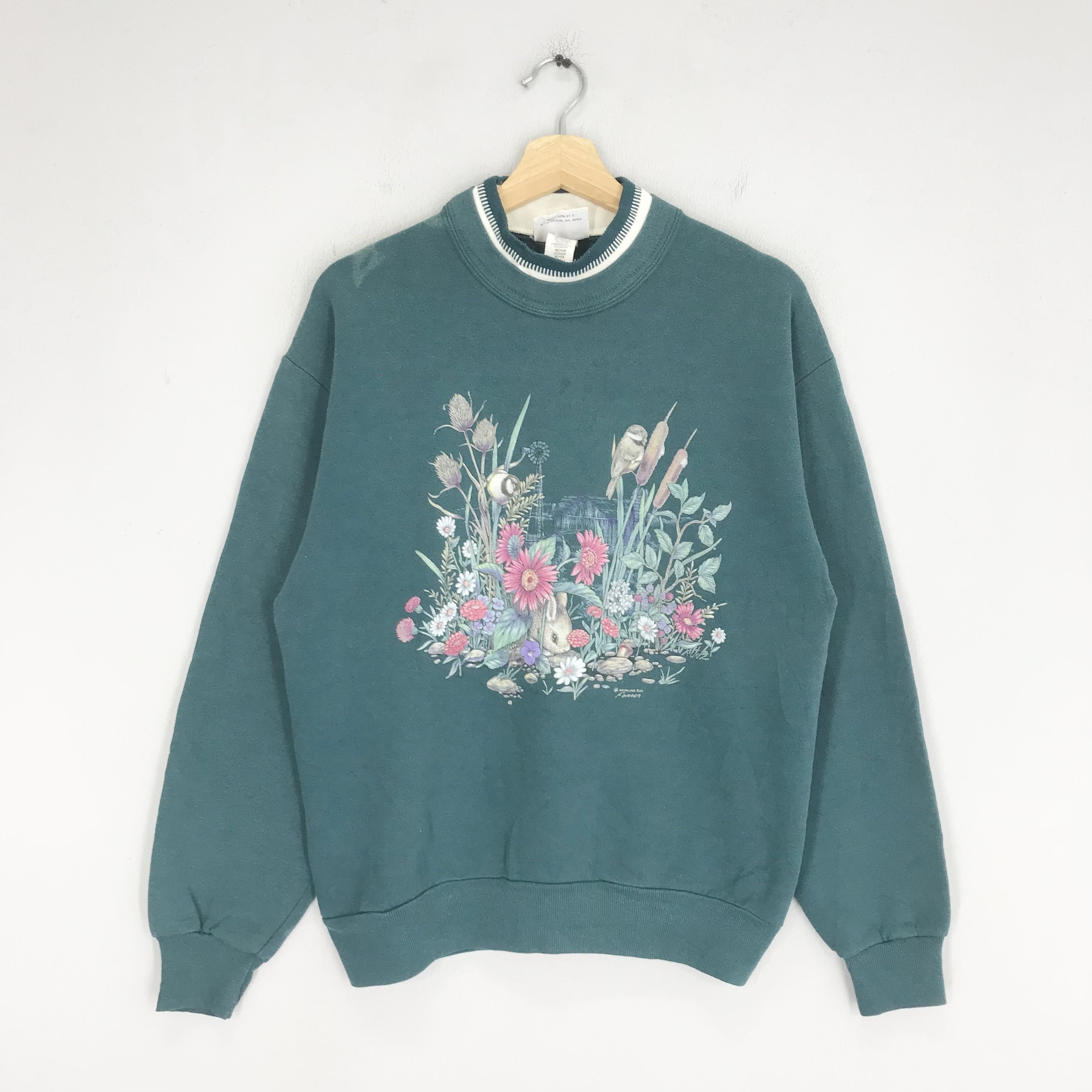Vintage Vintage Morning Sun Floral Bird Green - 353 Size US M / EU 48-50 / 2 - 1 Thumbnail