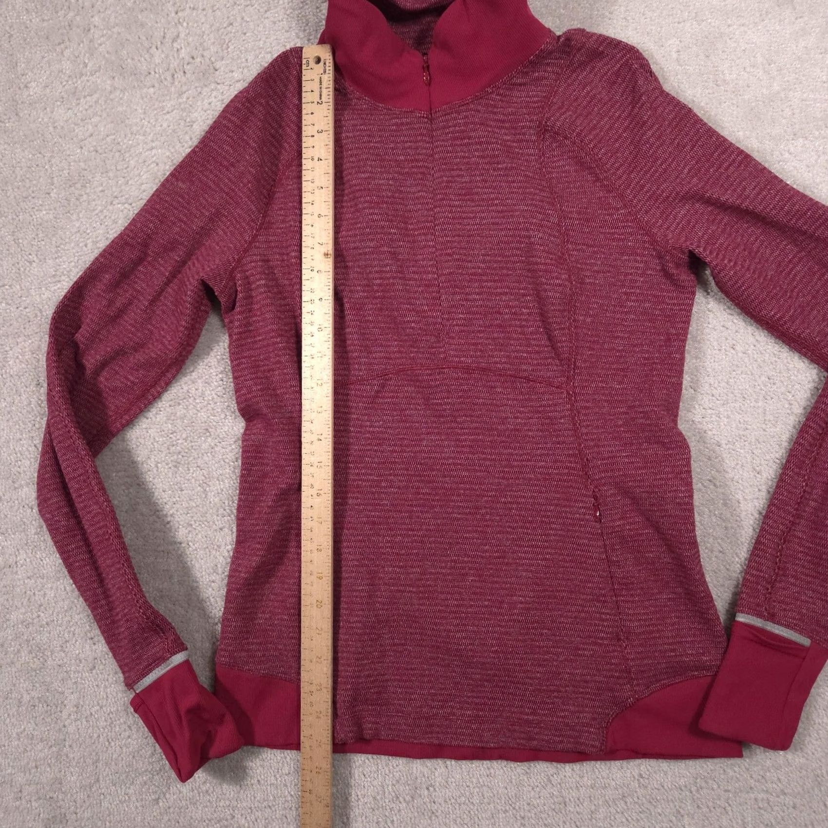 Lululemon Lululemon Pullover Womens Small Pink Striped 1/4 Zip Long Sleeve Running Top Size S / US 4 / IT 40 - 7 Thumbnail