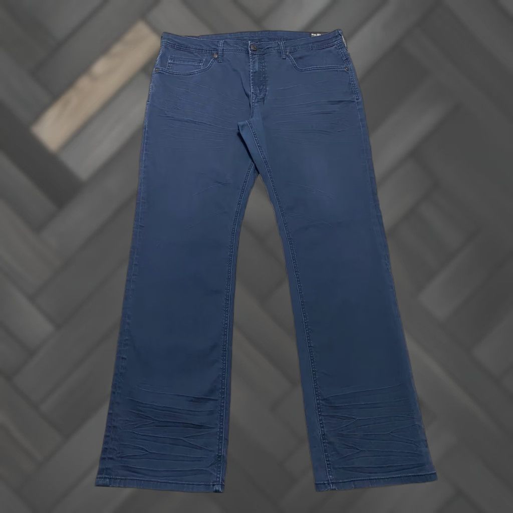 Buffalo David Bitton VINTAGE Buffalo David Bitton Six X Jeans Men 38x34 Navy Blue Straight Stretch Pants Belt? Size US 38 / EU 54 - 1 Thumbnail