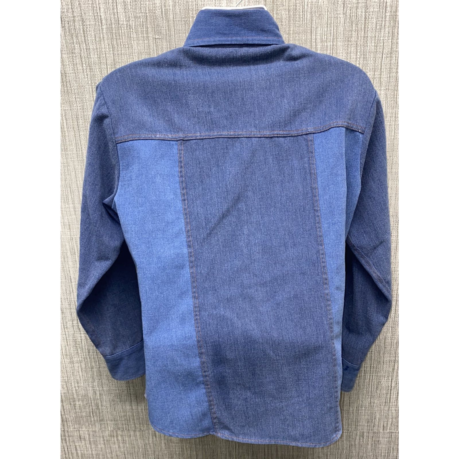 Vintage Big Yank Shirt Men Blue Polyester Blend Long Sleeve Button Front Size M Size US M / EU 48-50 / 2 - 6 Thumbnail