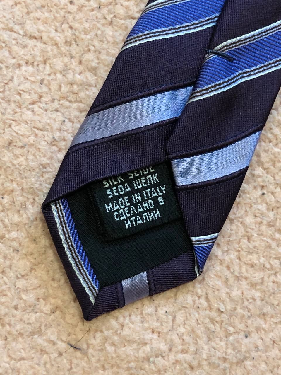 Hugo Boss Vintage print striped Tie Hugo Boss Y2K made in Italy Size ONE SIZE - 3 Thumbnail